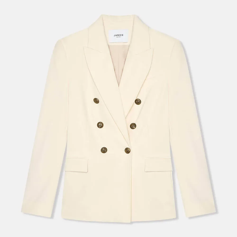 Blazer Dames Knopen Getailleerd Connor Off White