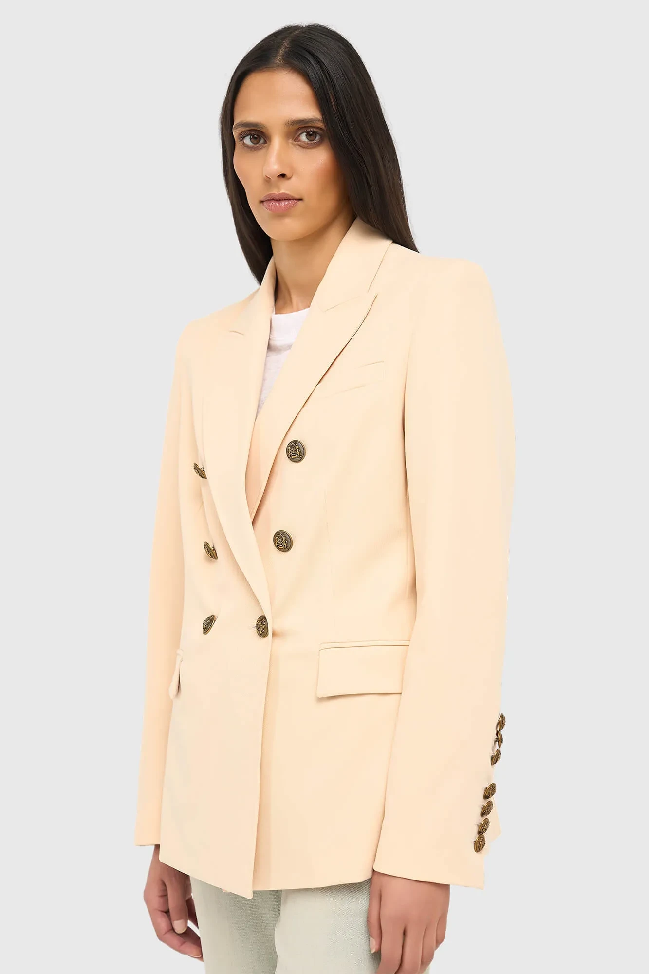 Women's Button-Down Fitted Blazer Connor Peach