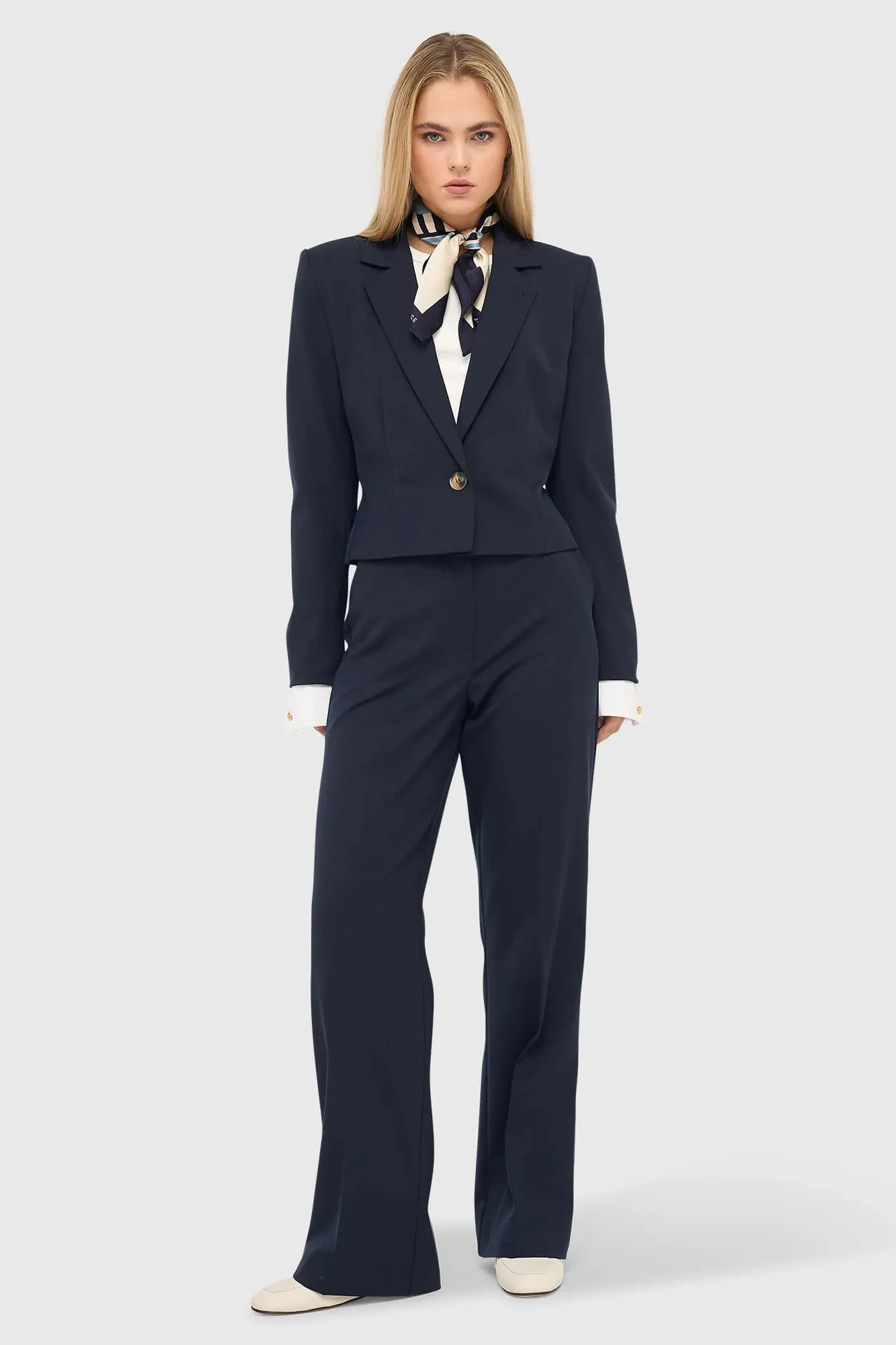 Damen-Blazer, kurz, blau, Stan