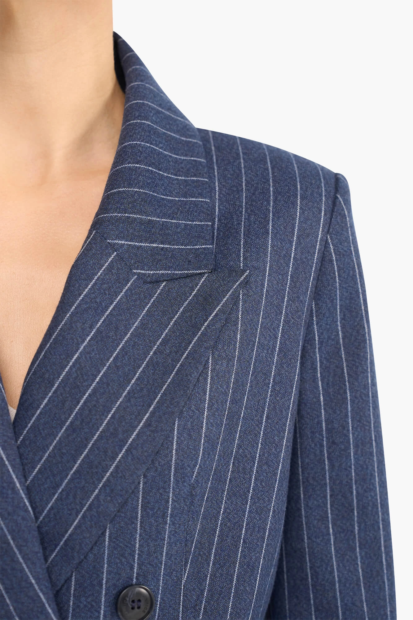 Women's Short-Sleeve Blazer, Stan, Blue Stripe