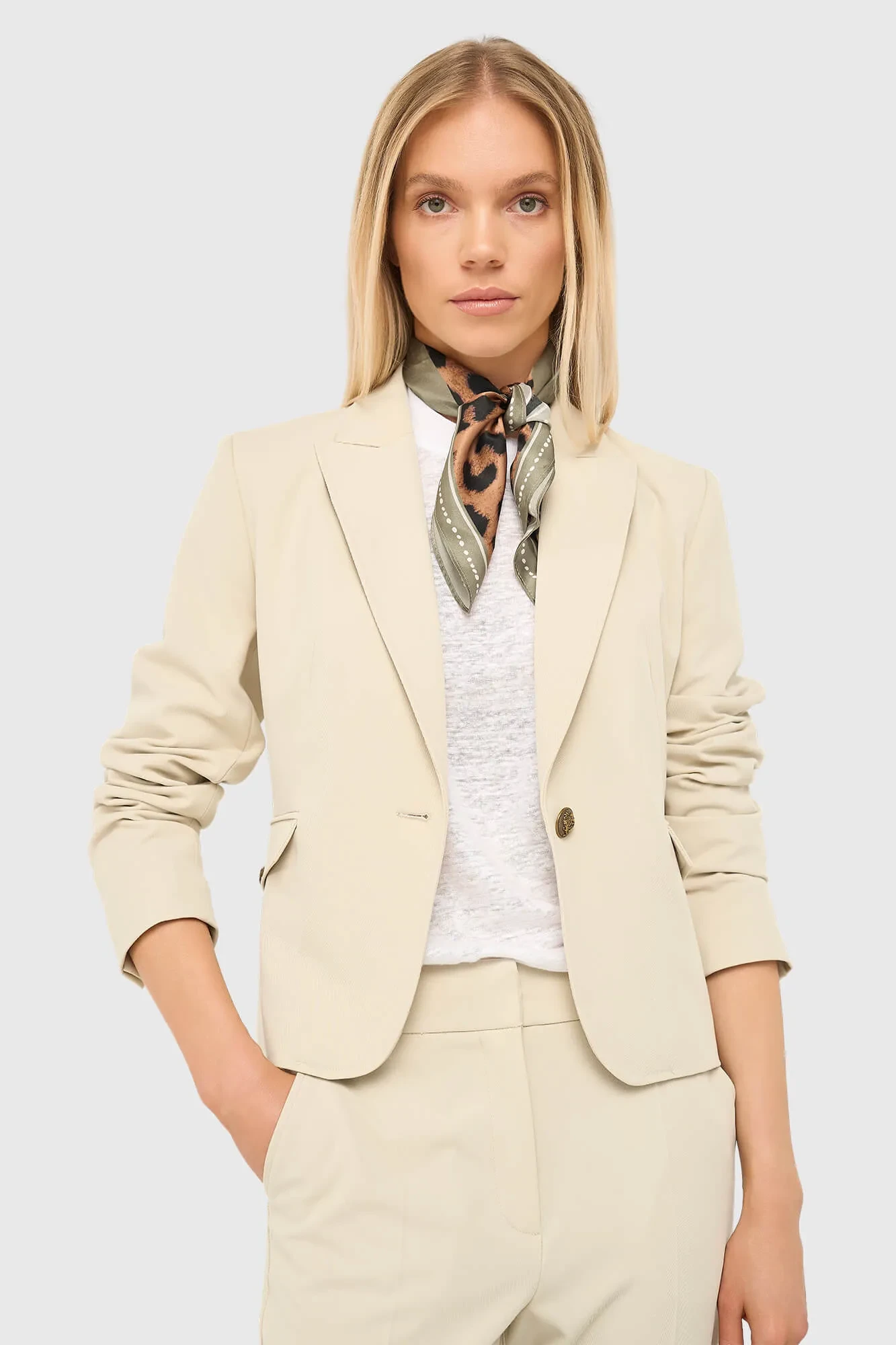 Women's Short Fitted Blazer by Lamar in Green