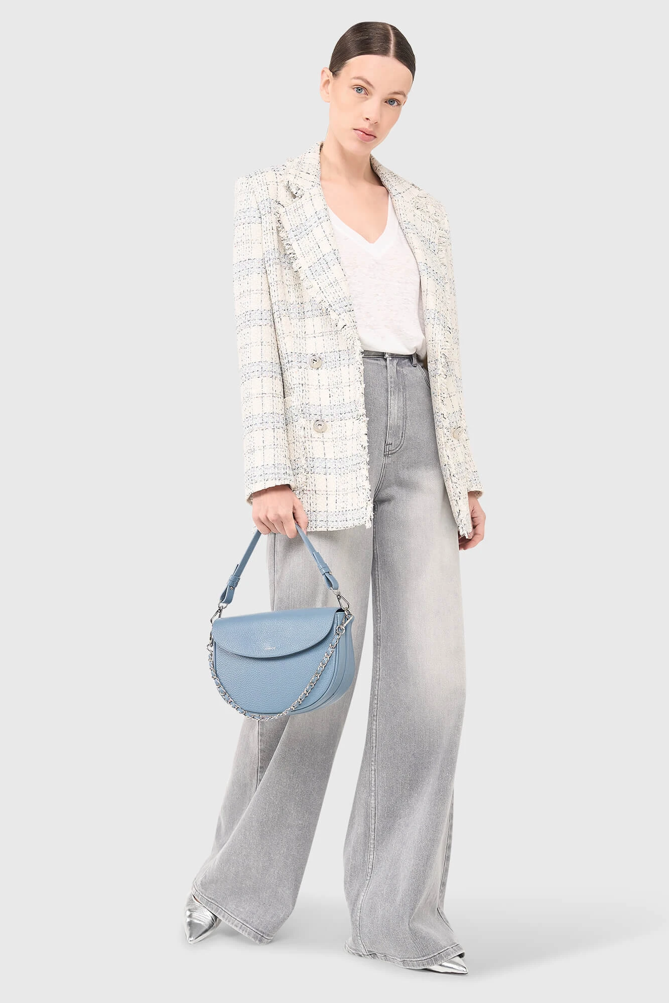 Martin Blazer Off White Metallic
