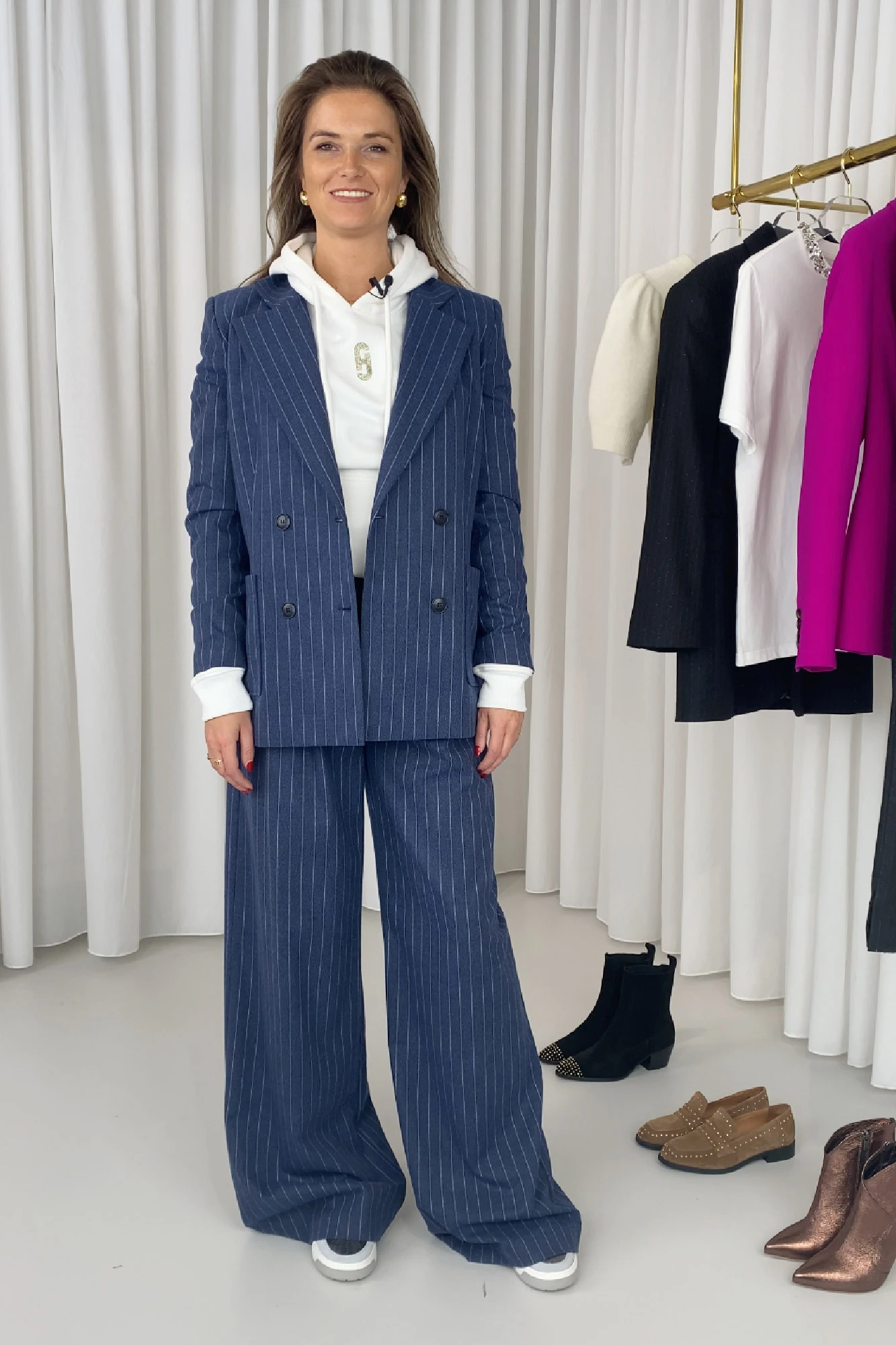 Oversized Gestreept Pak Dames