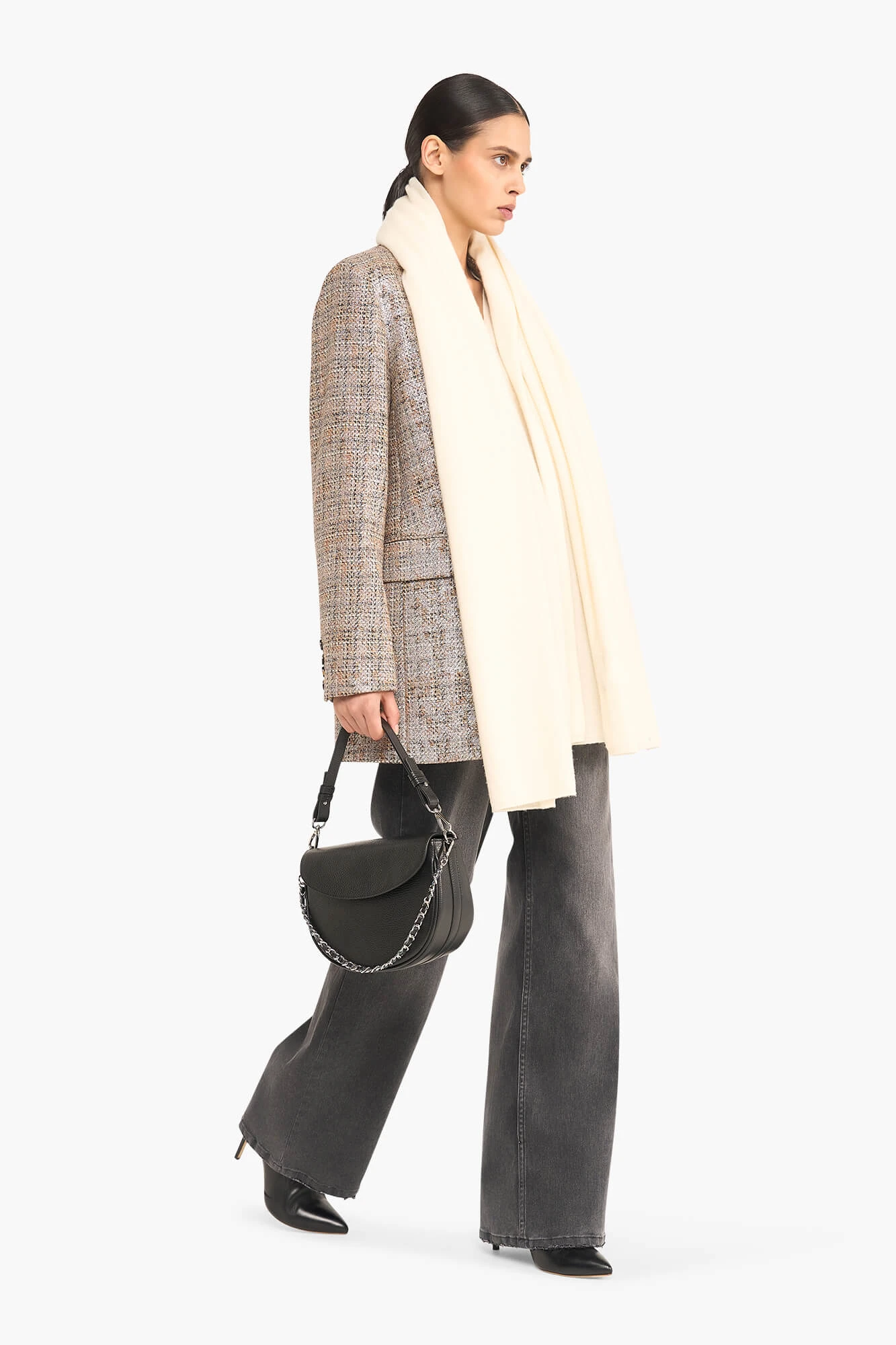 Oversized Blazer Dames Hank Bruin Zilver Metallic