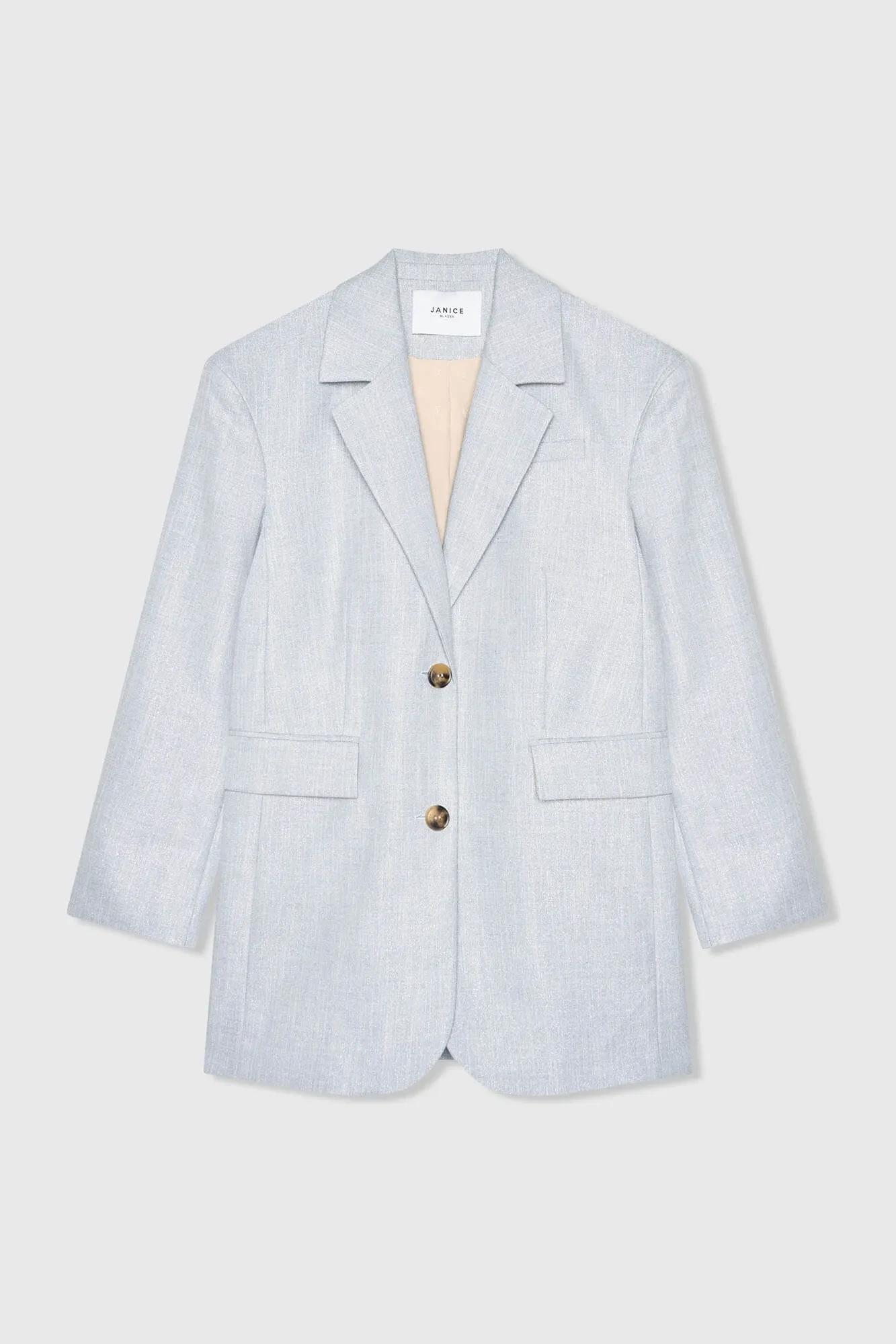 Women's Oversized Blue Lurex Buddy Blazer