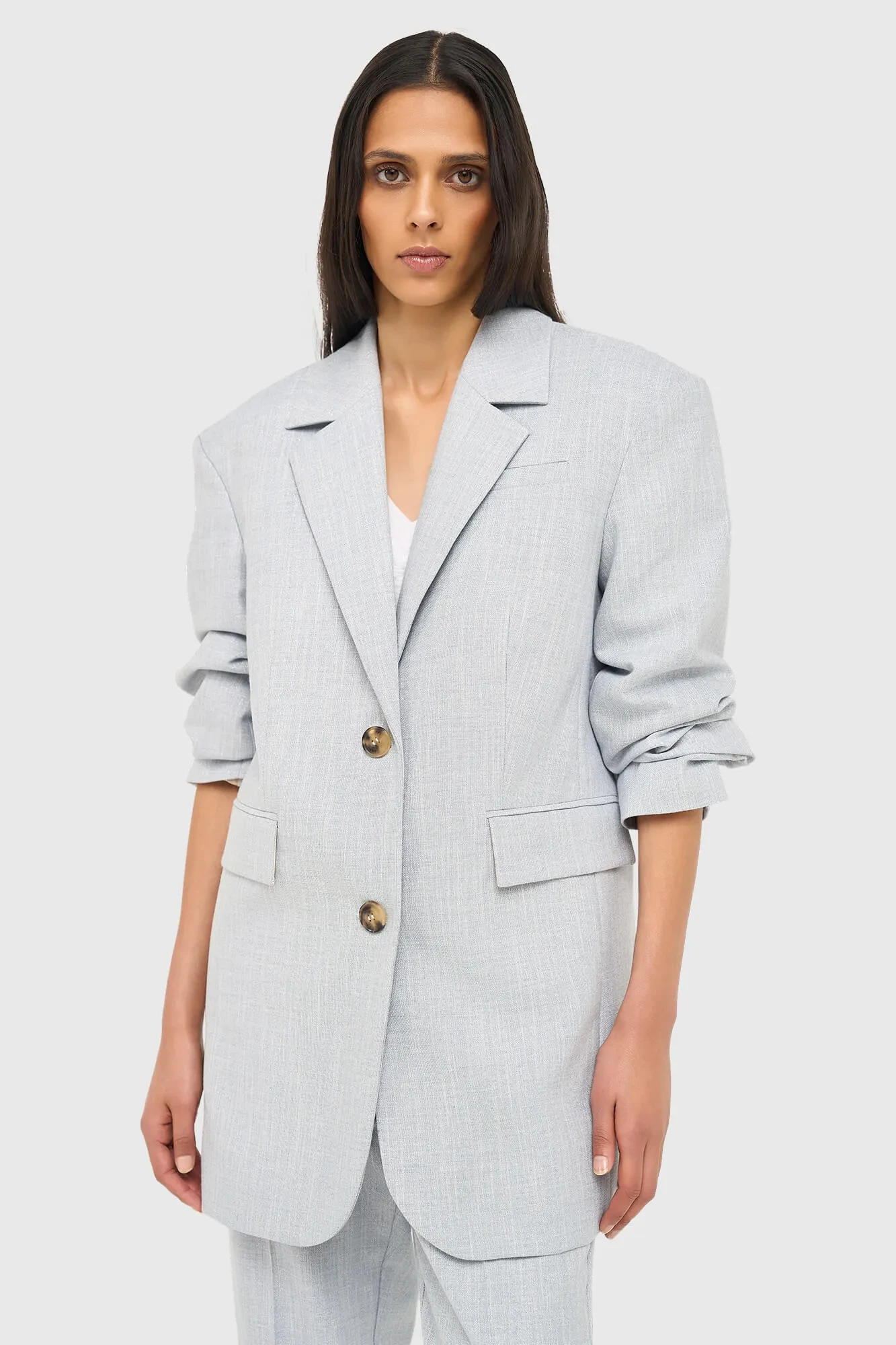 Women's Oversized Blue Lurex Buddy Blazer