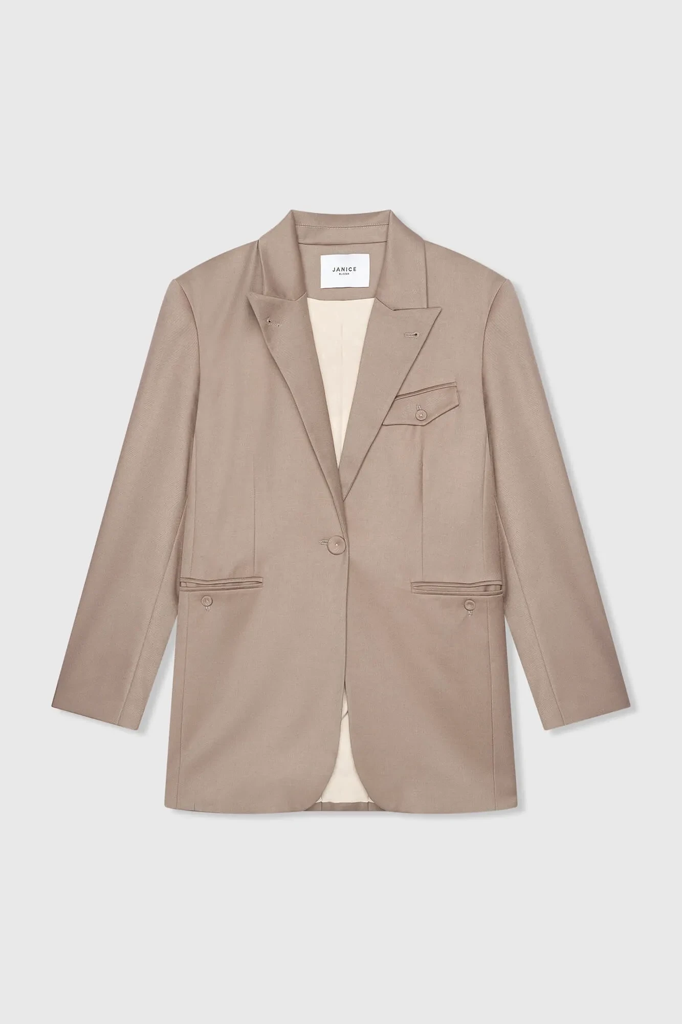 Women's Oversized Boyfriend Blazer in Brown