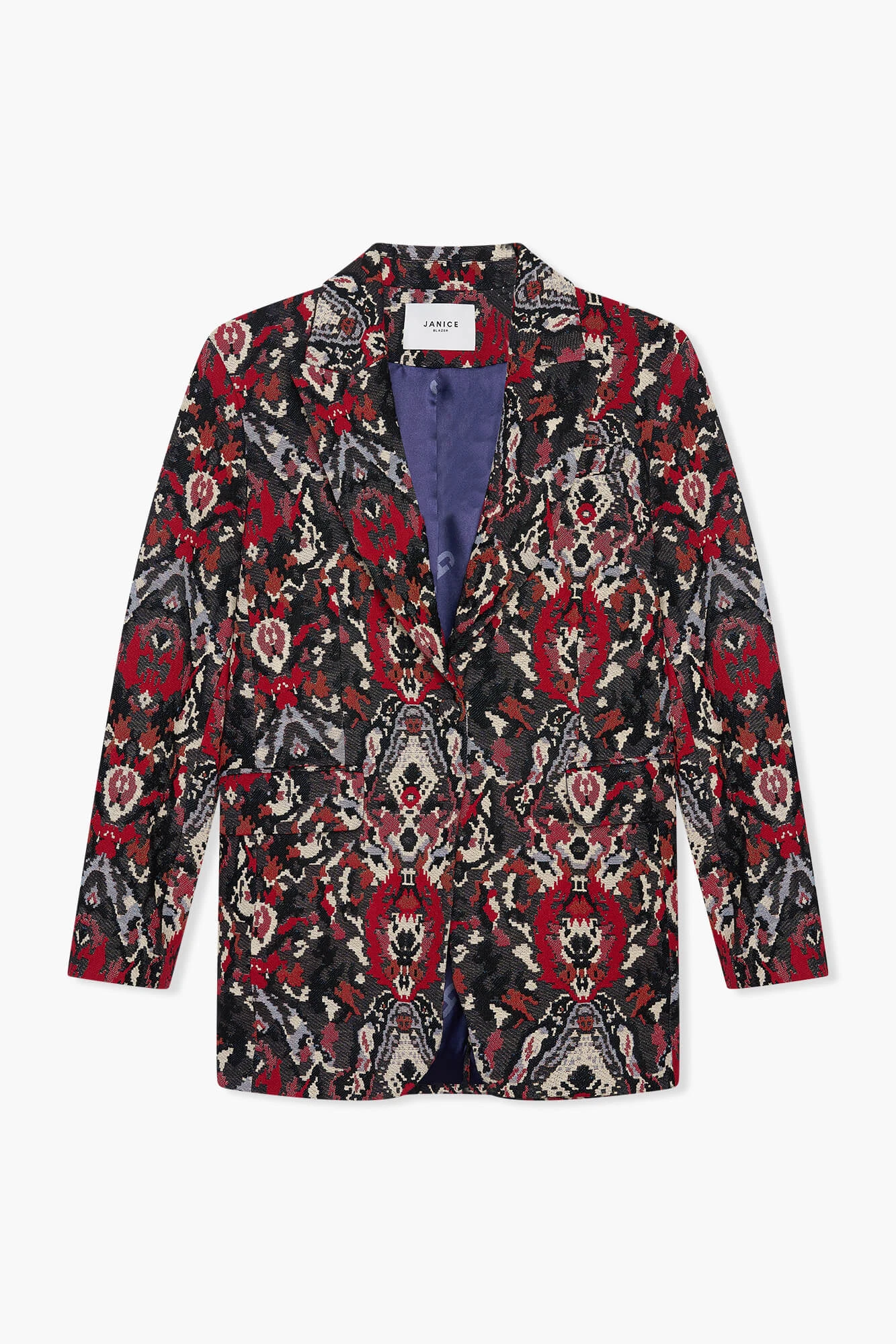 Oversized Blazer Aztec Rood