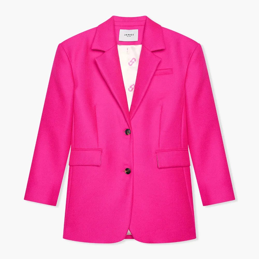 Oversized Blazer Dames Wol Buddy Roze