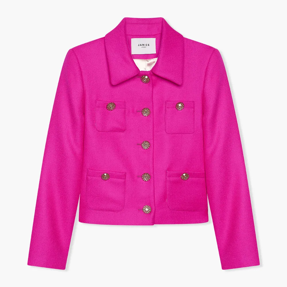 Blazer Jack Dames Kort Wol Tatum Roze