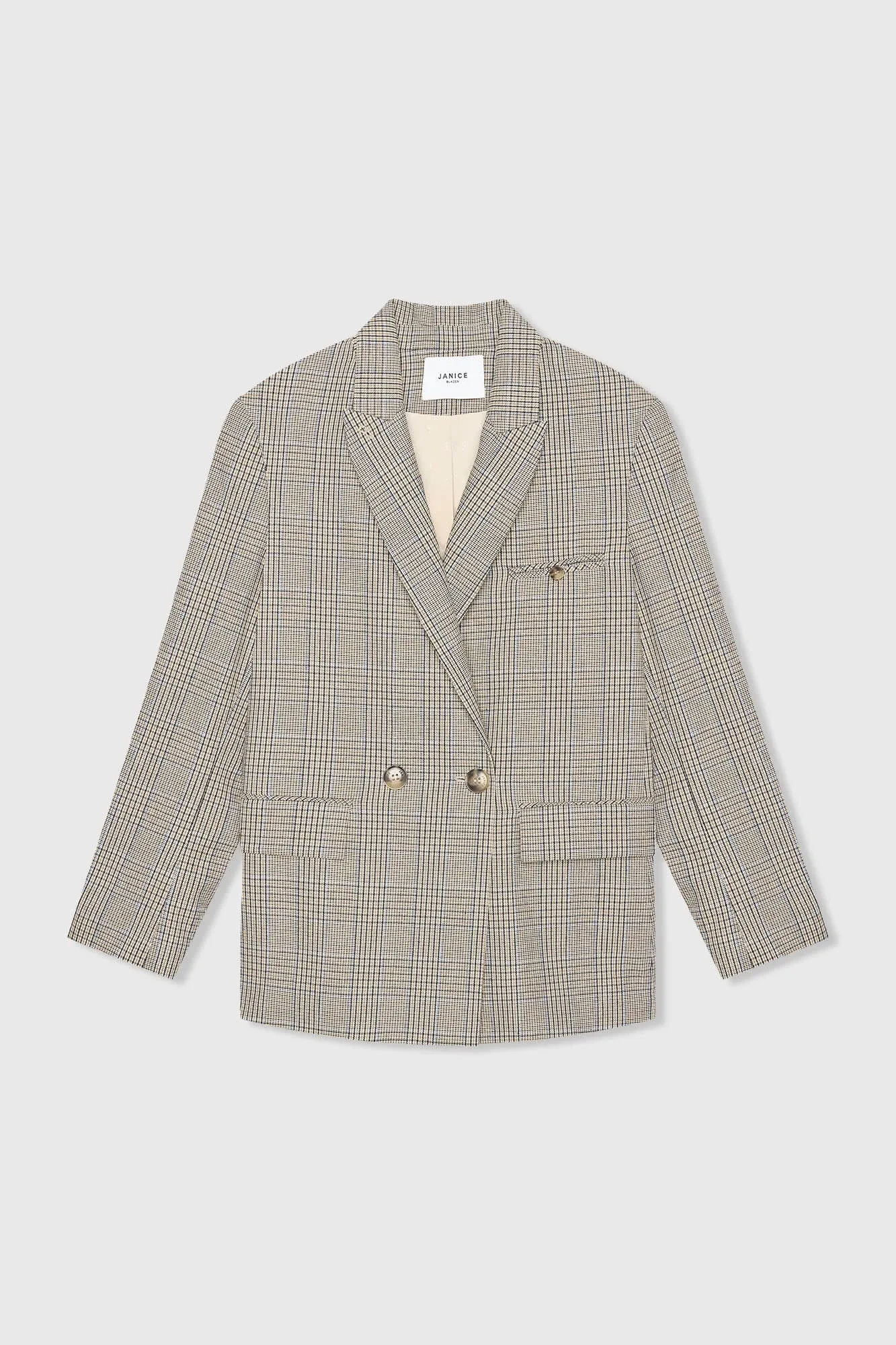 Women's Jones Checkered Blazer in Beige