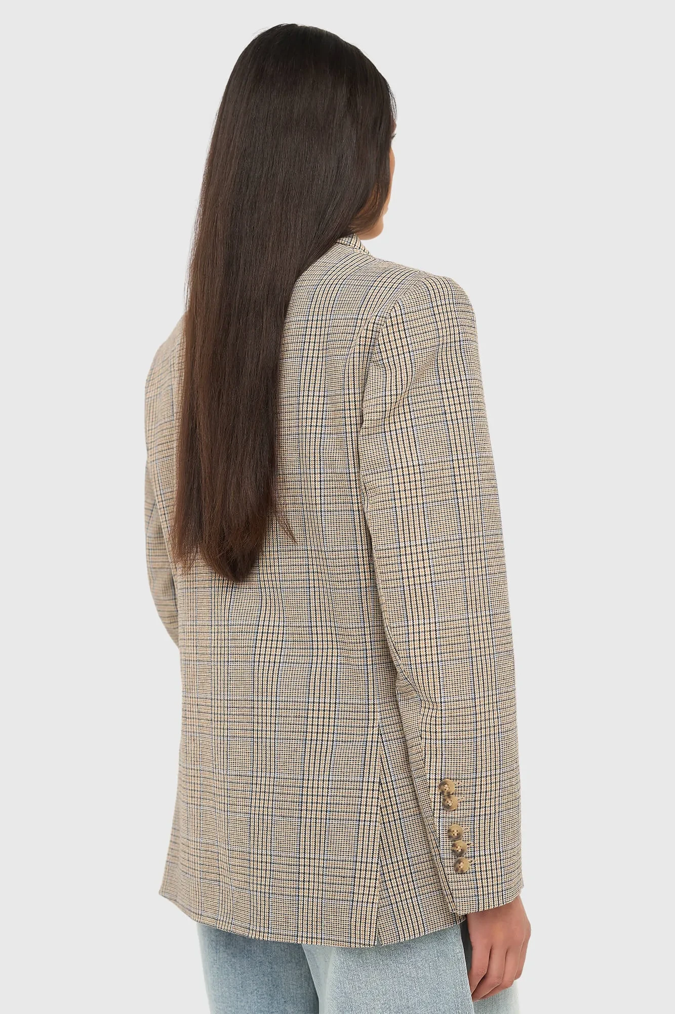 Women's Jones Checkered Blazer in Beige