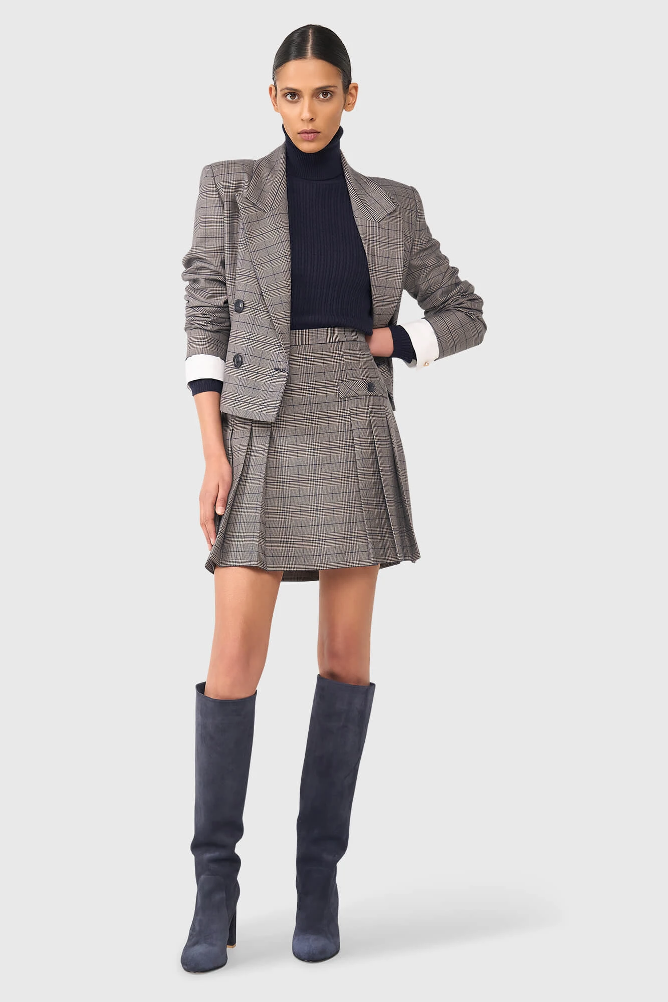 Stan Blauw Beige Ruit