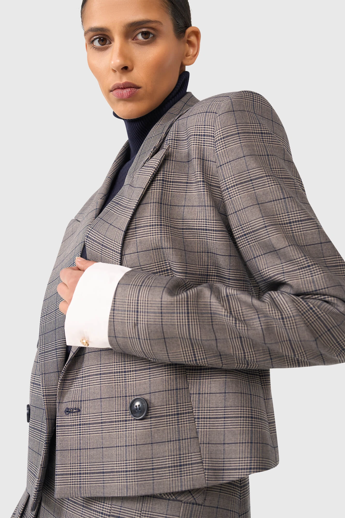 Stan Blauw Beige Ruit