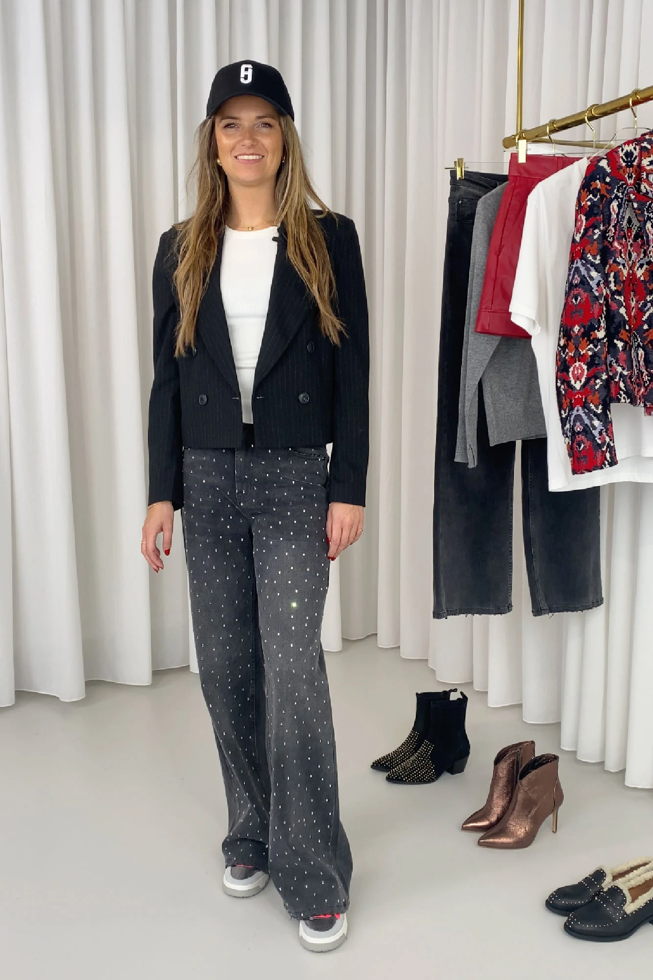 Cropped Blazer Zwart Dames