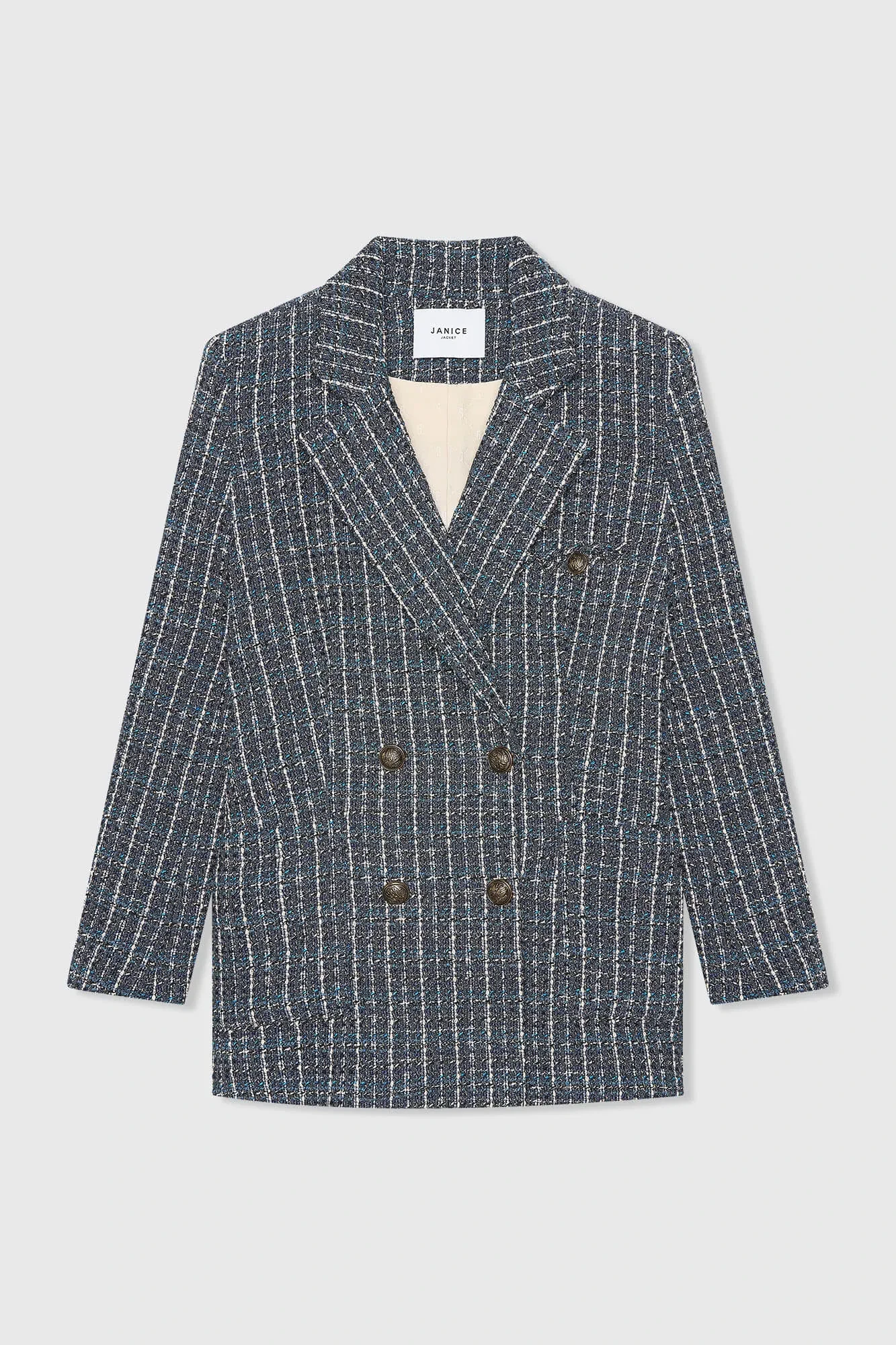 Blazer Dames Tweed Blauw Martin