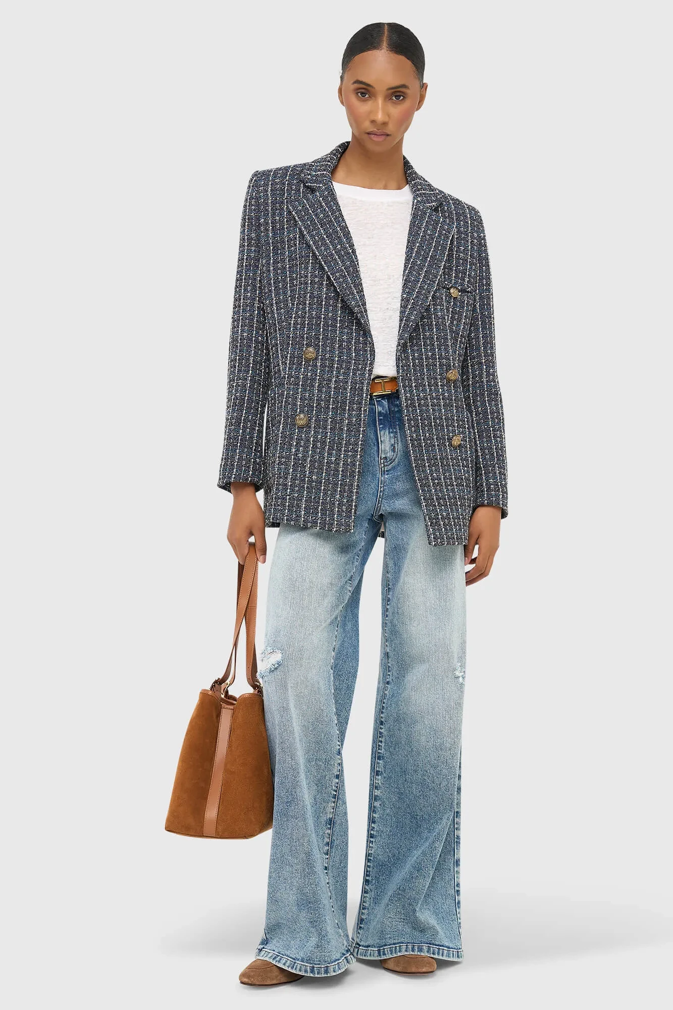 Damenblazer aus Tweed, blau, Martin