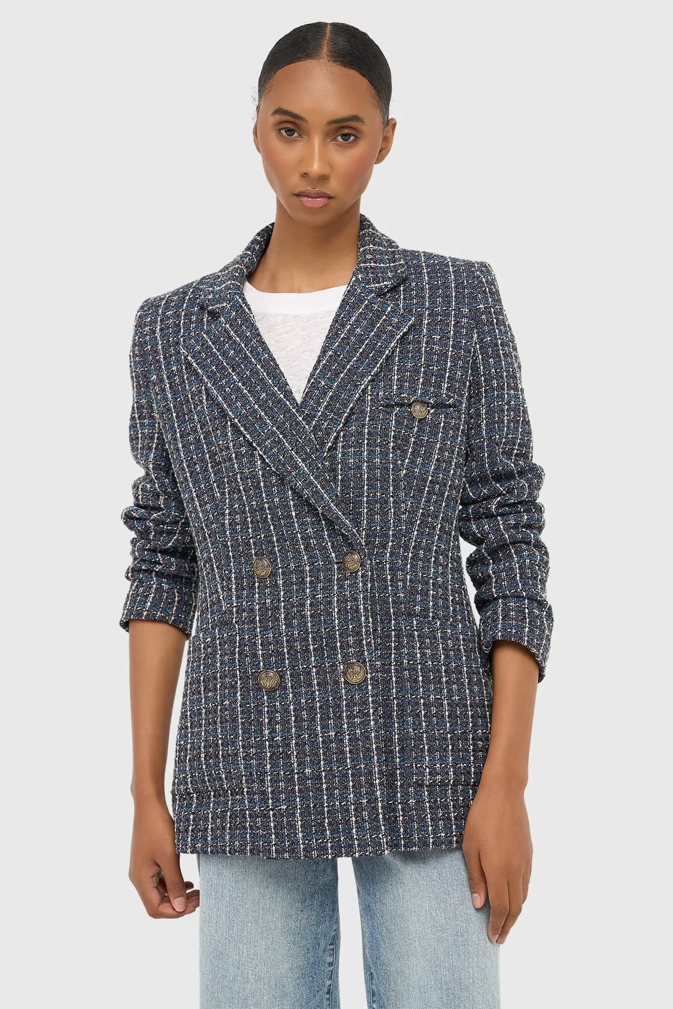 Damenblazer aus Tweed, blau, Martin