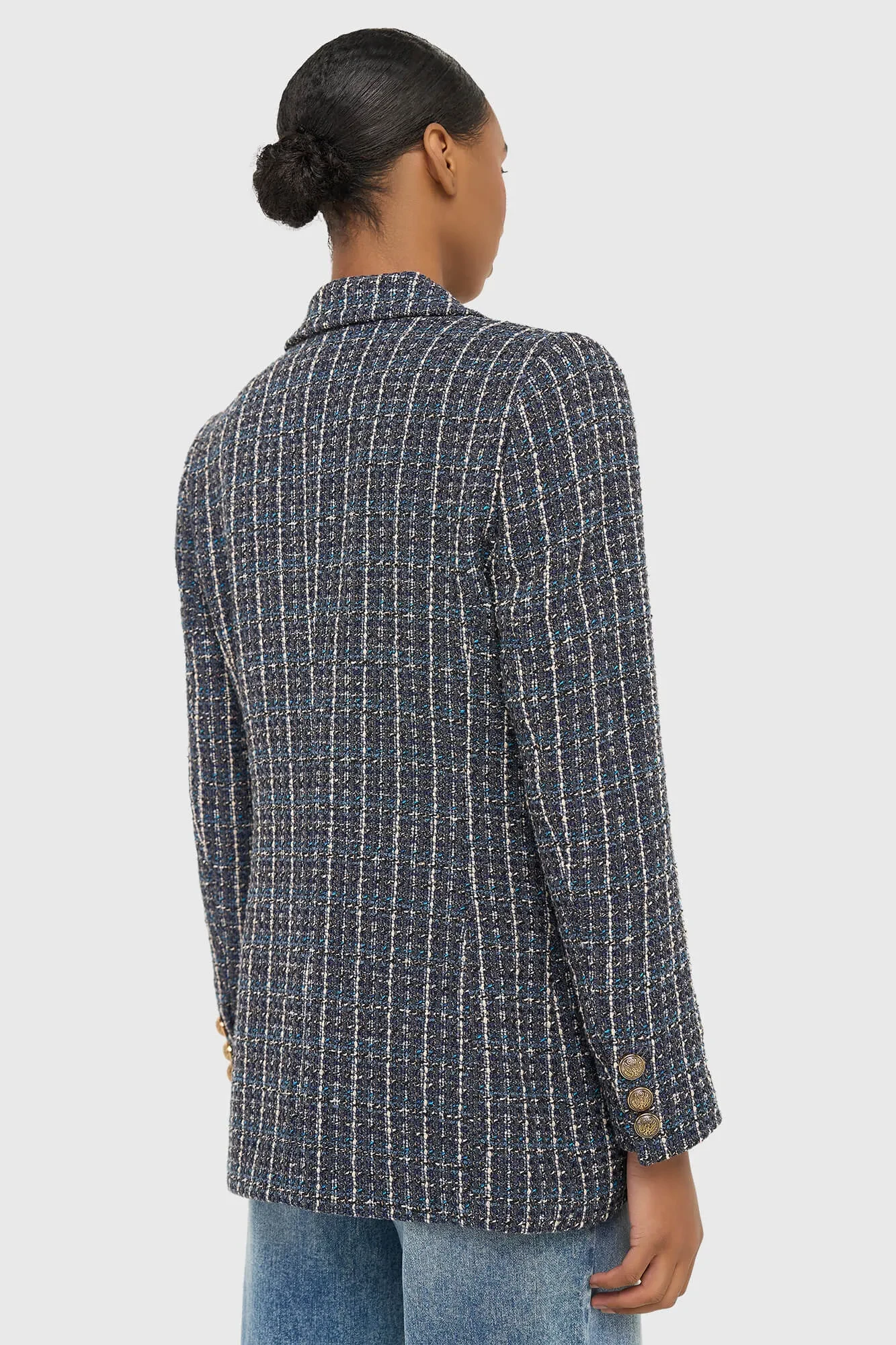 Blazer Dames Tweed Blauw Martin
