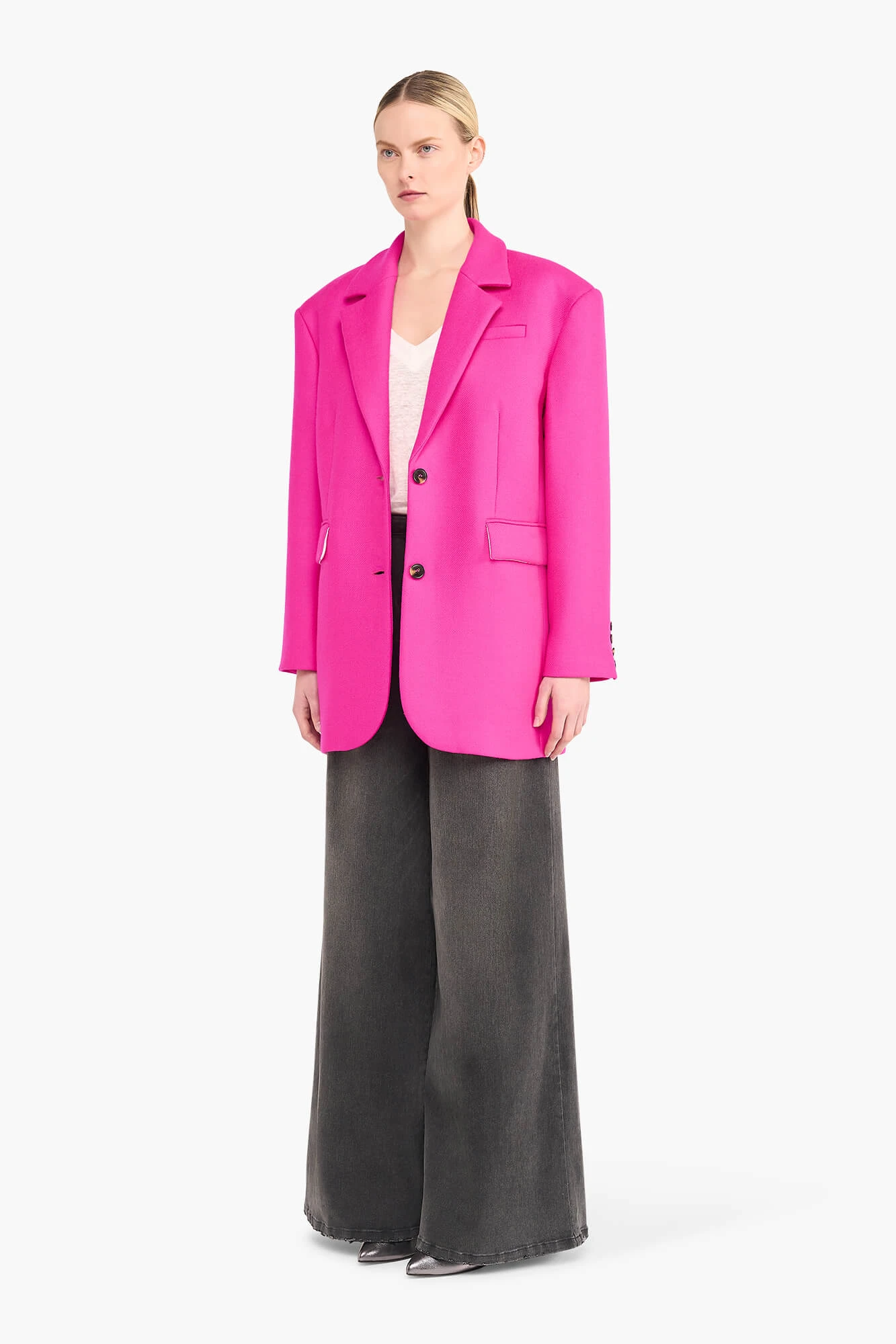 Oversized Blazer Dames Wol Buddy Roze