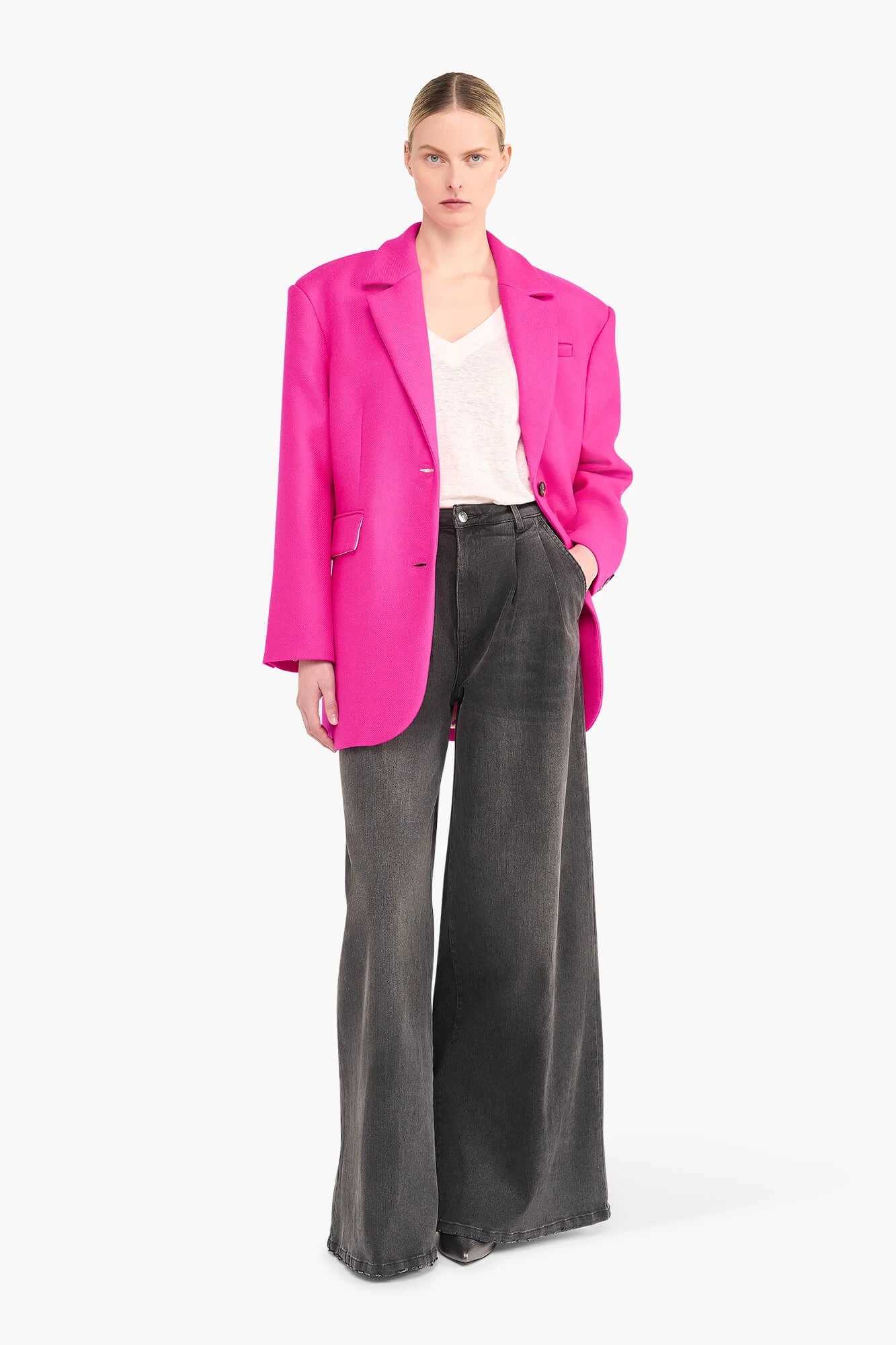 Oversized Blazer Dames Wol Buddy Roze