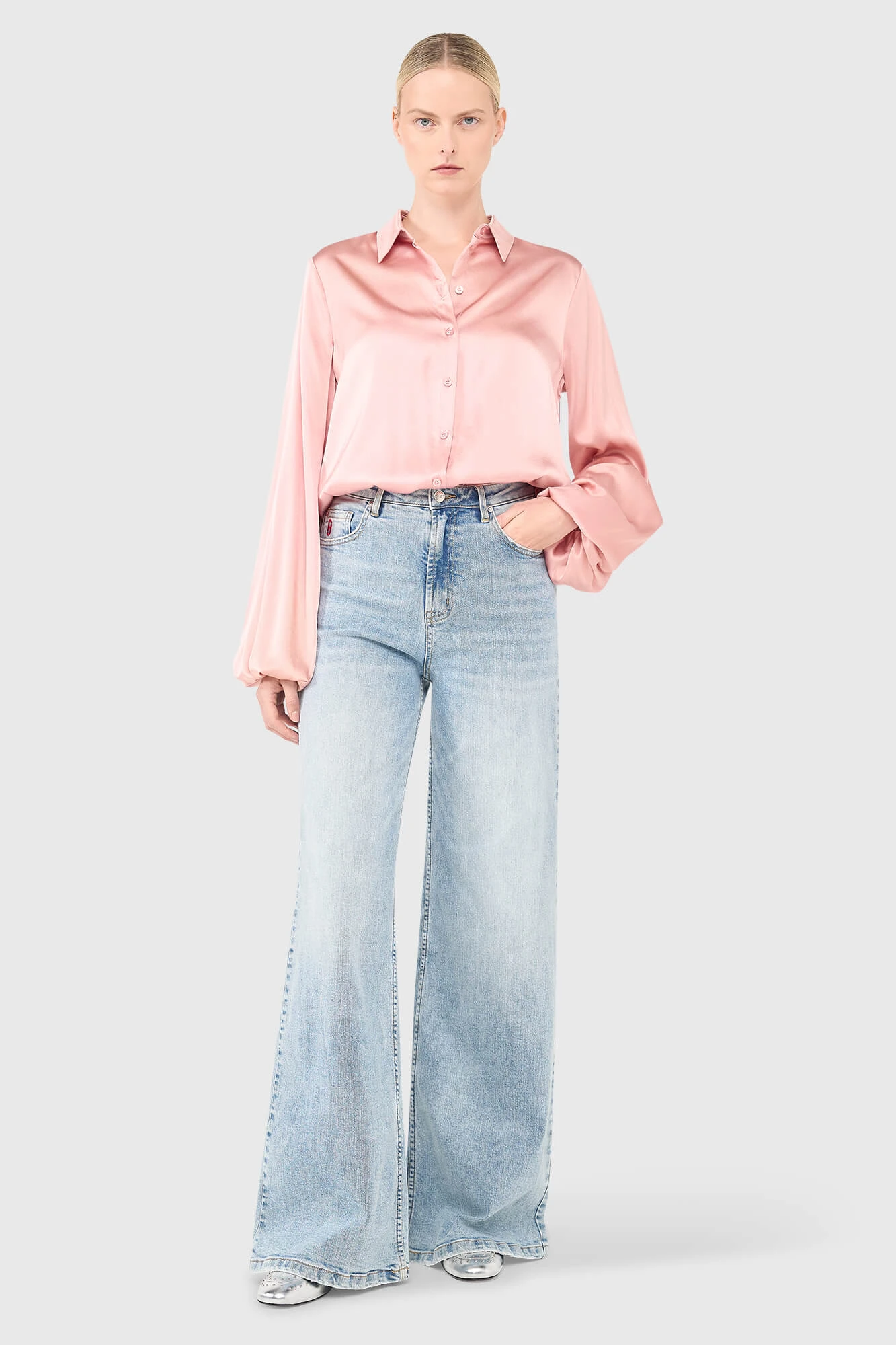 Abe-Bluse Rosa