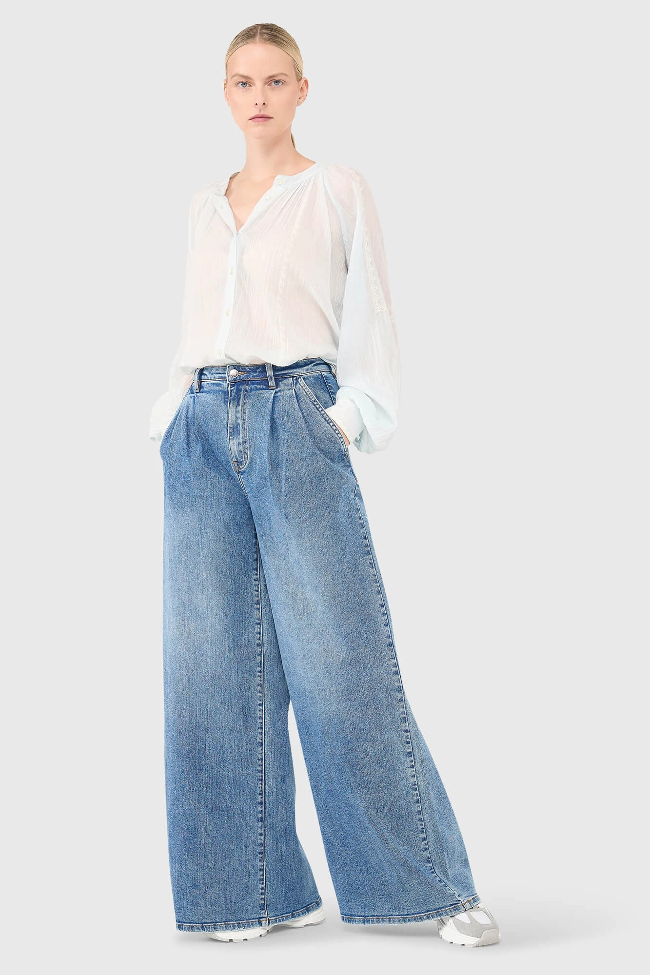 Beau Bluse Hellblau