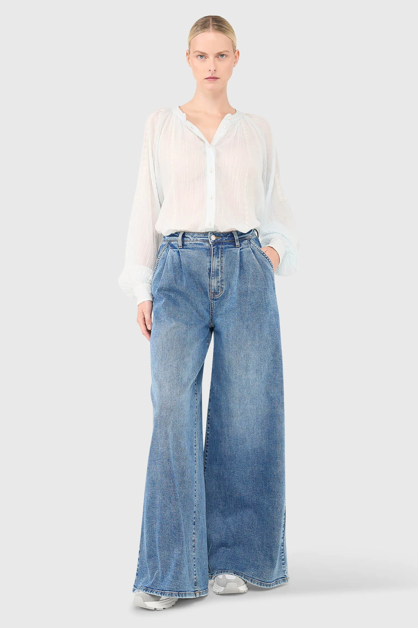 Beau Bluse Hellblau