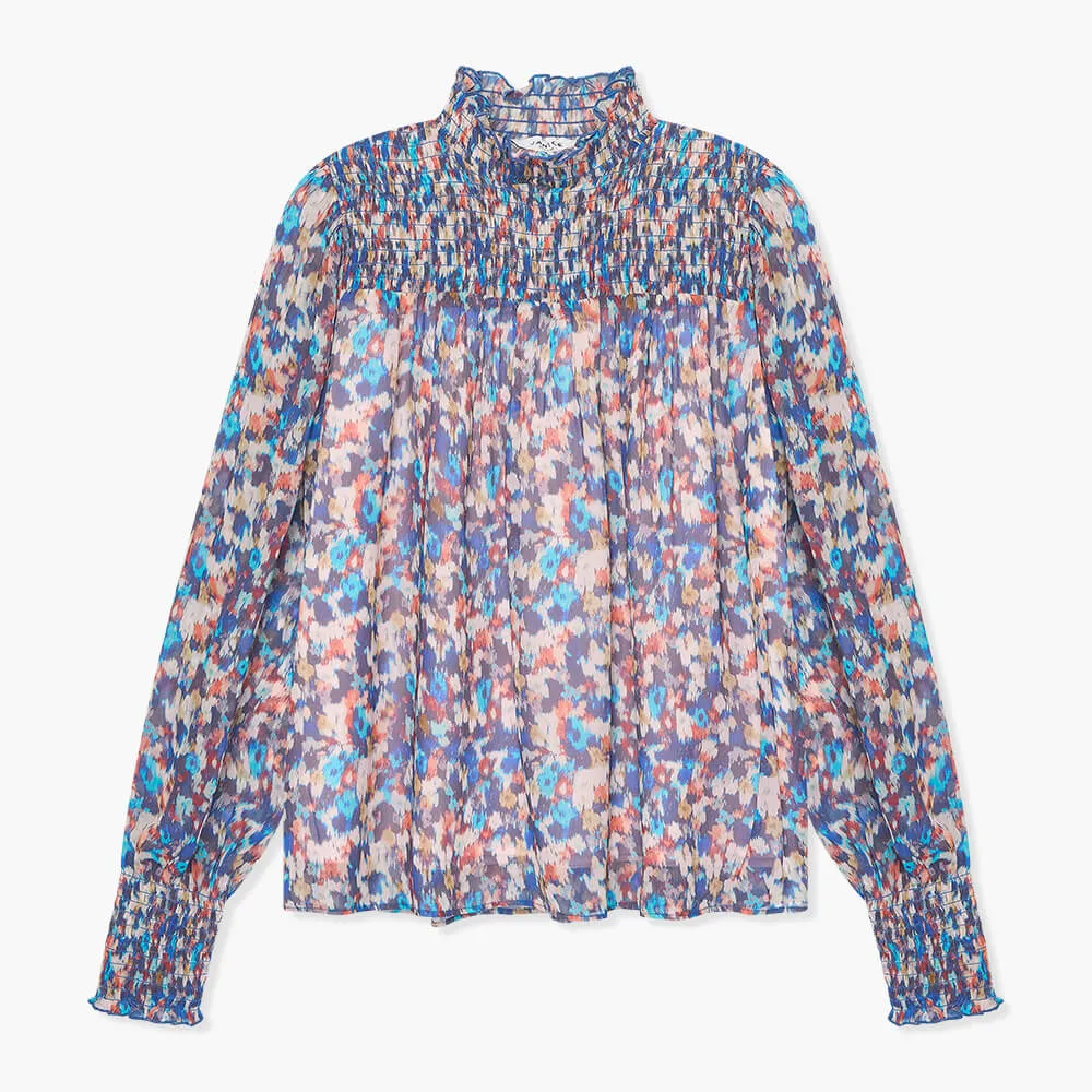 Blouse Dames Print Smog Hardy Blauw
