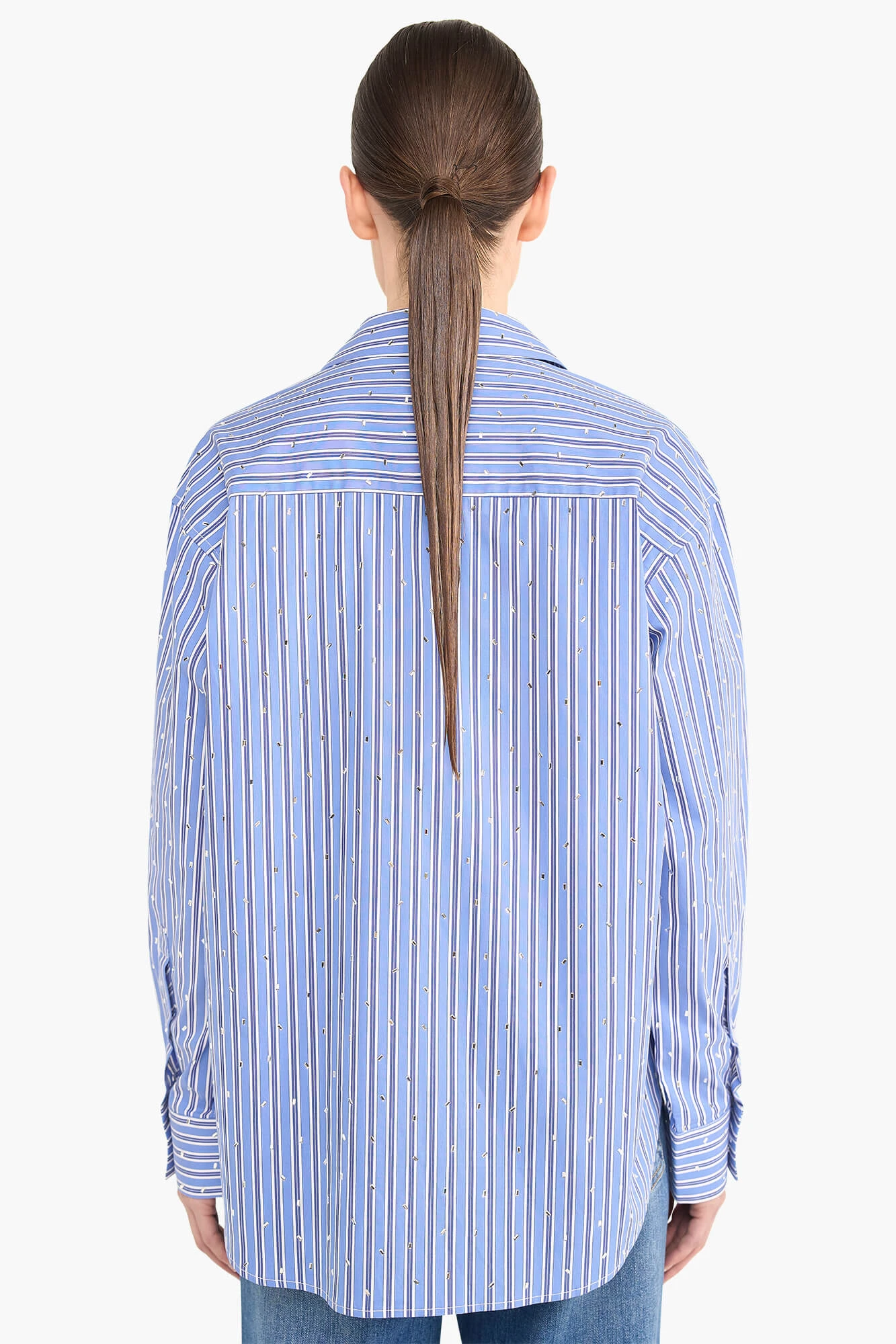 Kygo Blouse Steentjes Blauw Streep