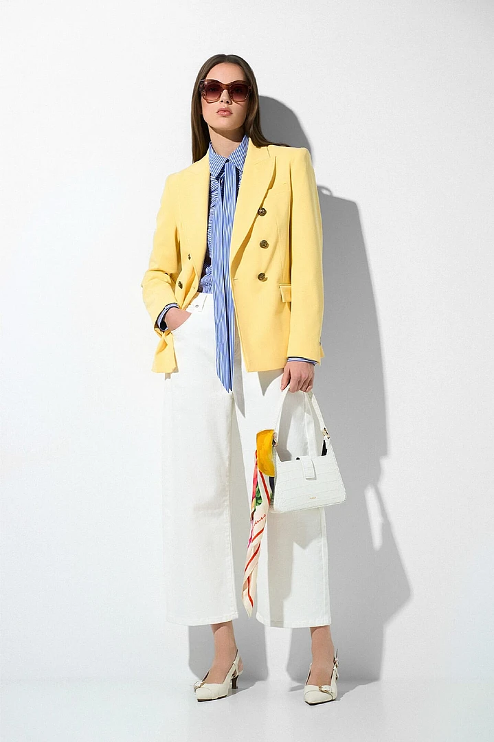 Women's Button-Down Fitted Blazer Connor Yellow