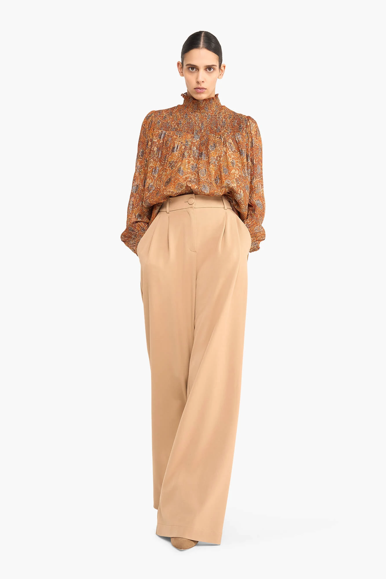 Women's Lurex Smog Hardy Paisley Blouse