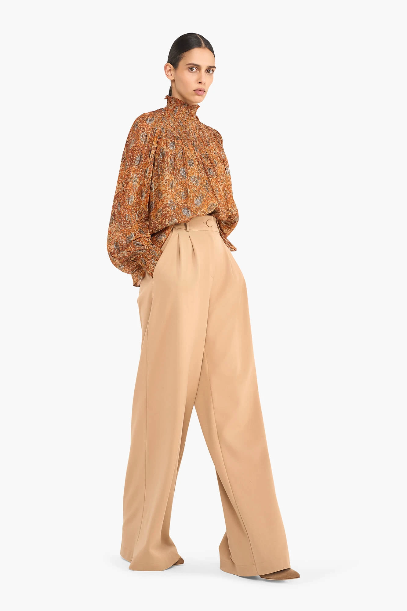 Women's Lurex Smog Hardy Paisley Blouse
