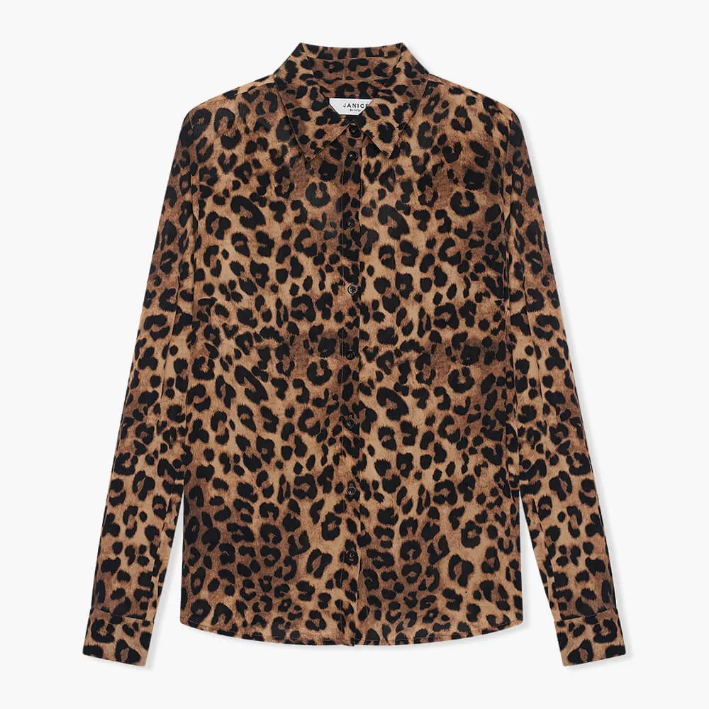 Panterprint Blouse Dames Knoop Dylan