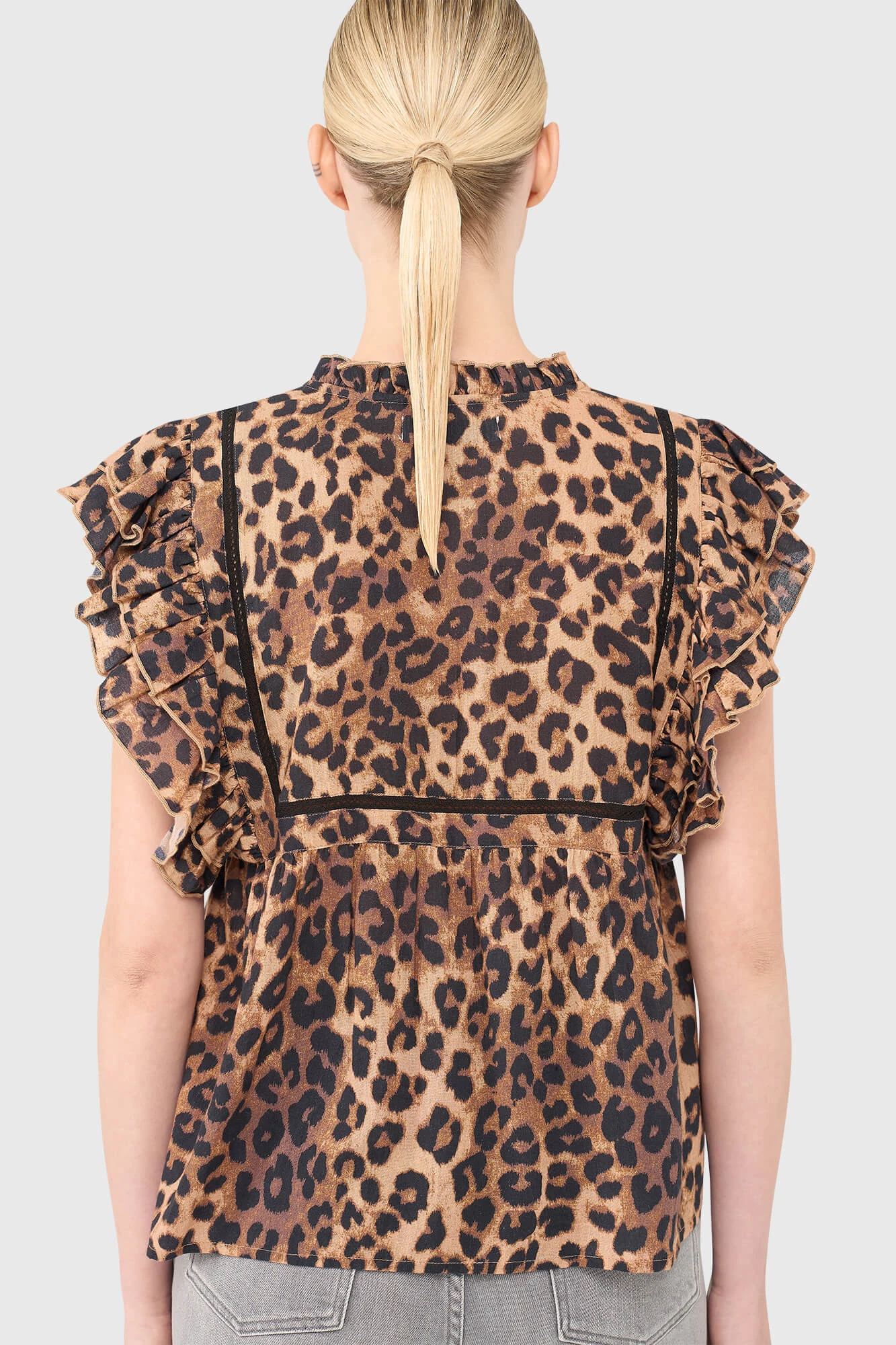 Carson-Bluse mit Leopardenmuster