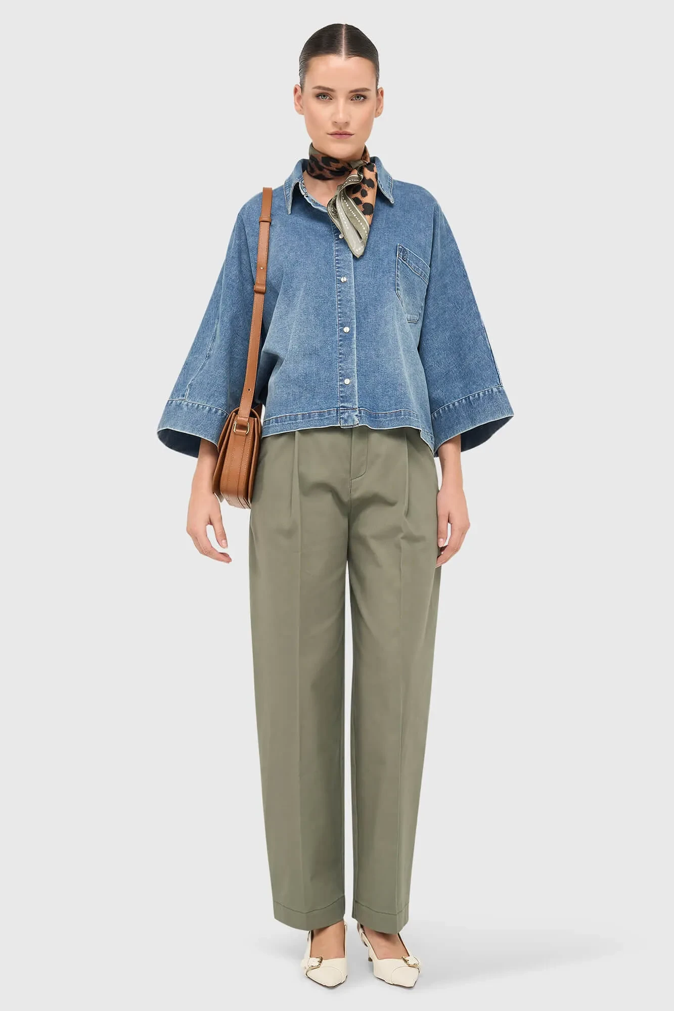 Damenbluse aus Denim im Kimono-Stil Carl 379