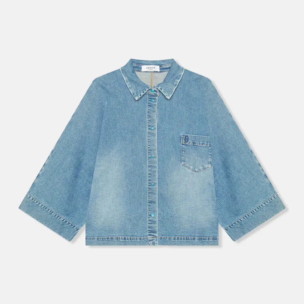 Blouse Dames Denim Kimono Carl 379