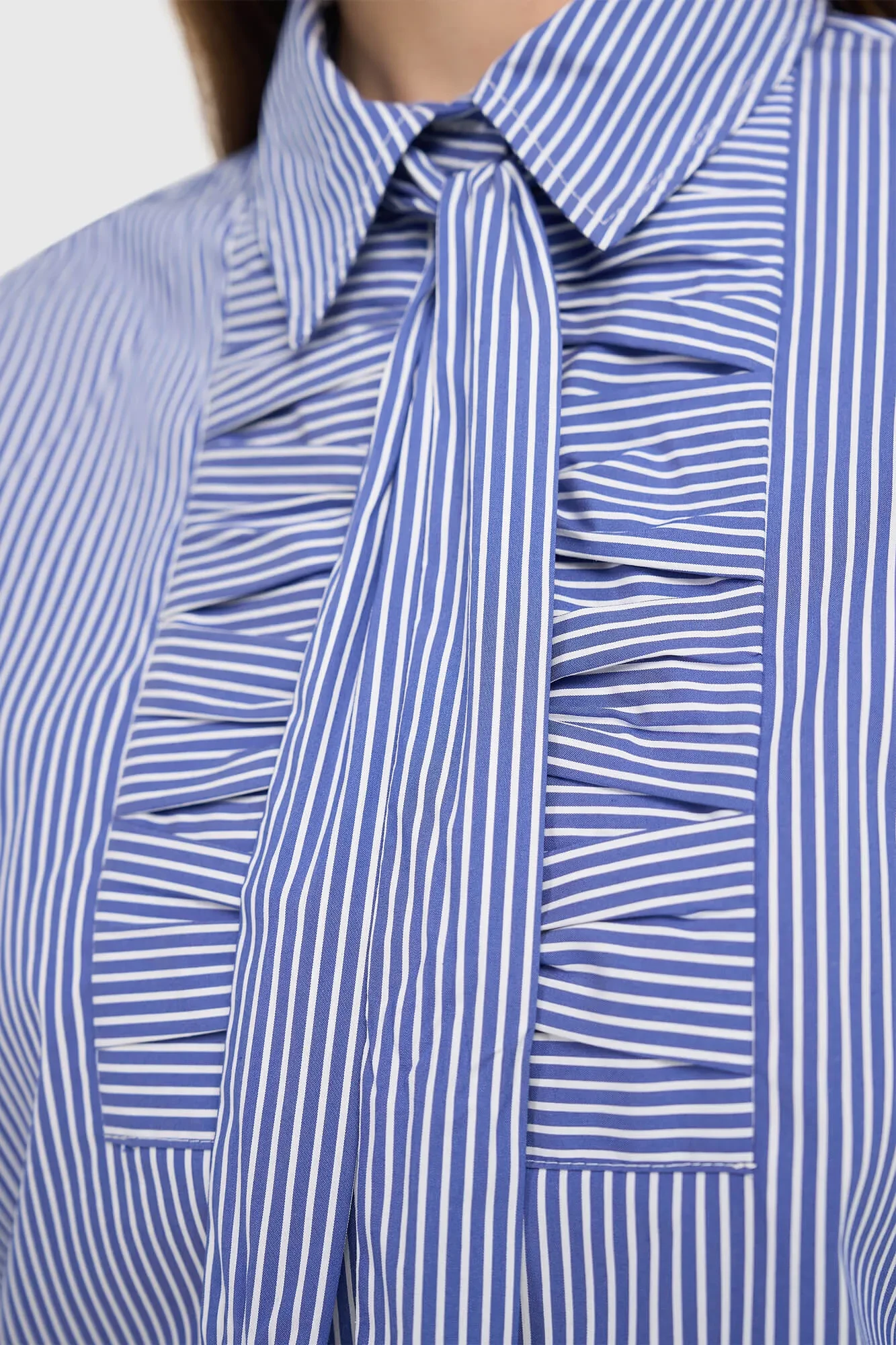 Blouse Dames Gestreept Brendan Blauw