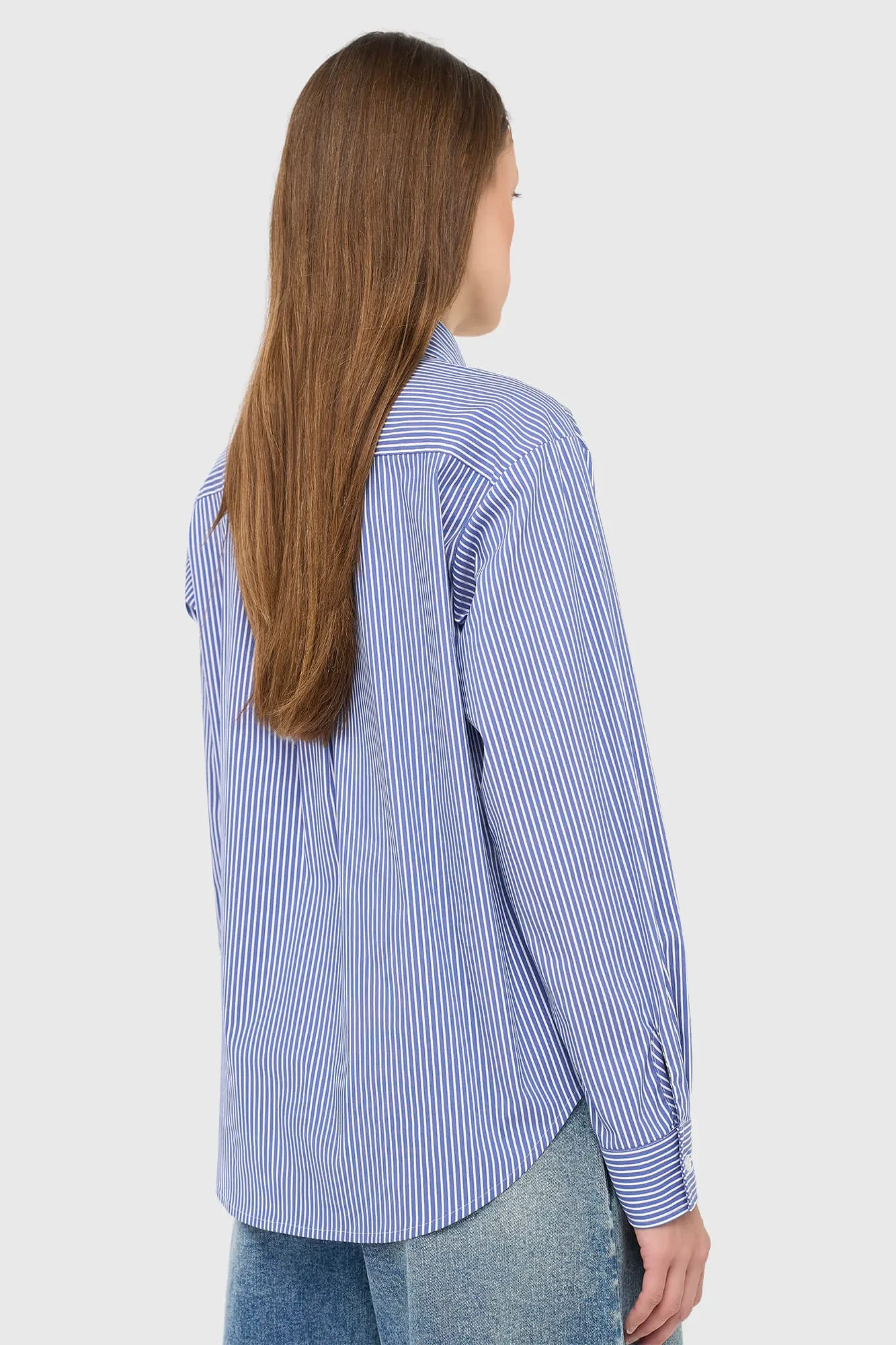 Blouse Dames Gestreept Brendan Blauw