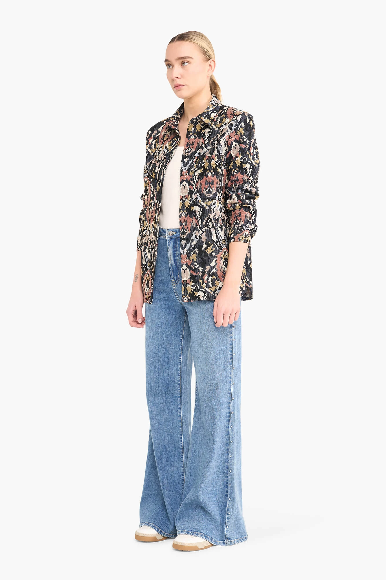 Blouse Dames Jacquard Shane Roze