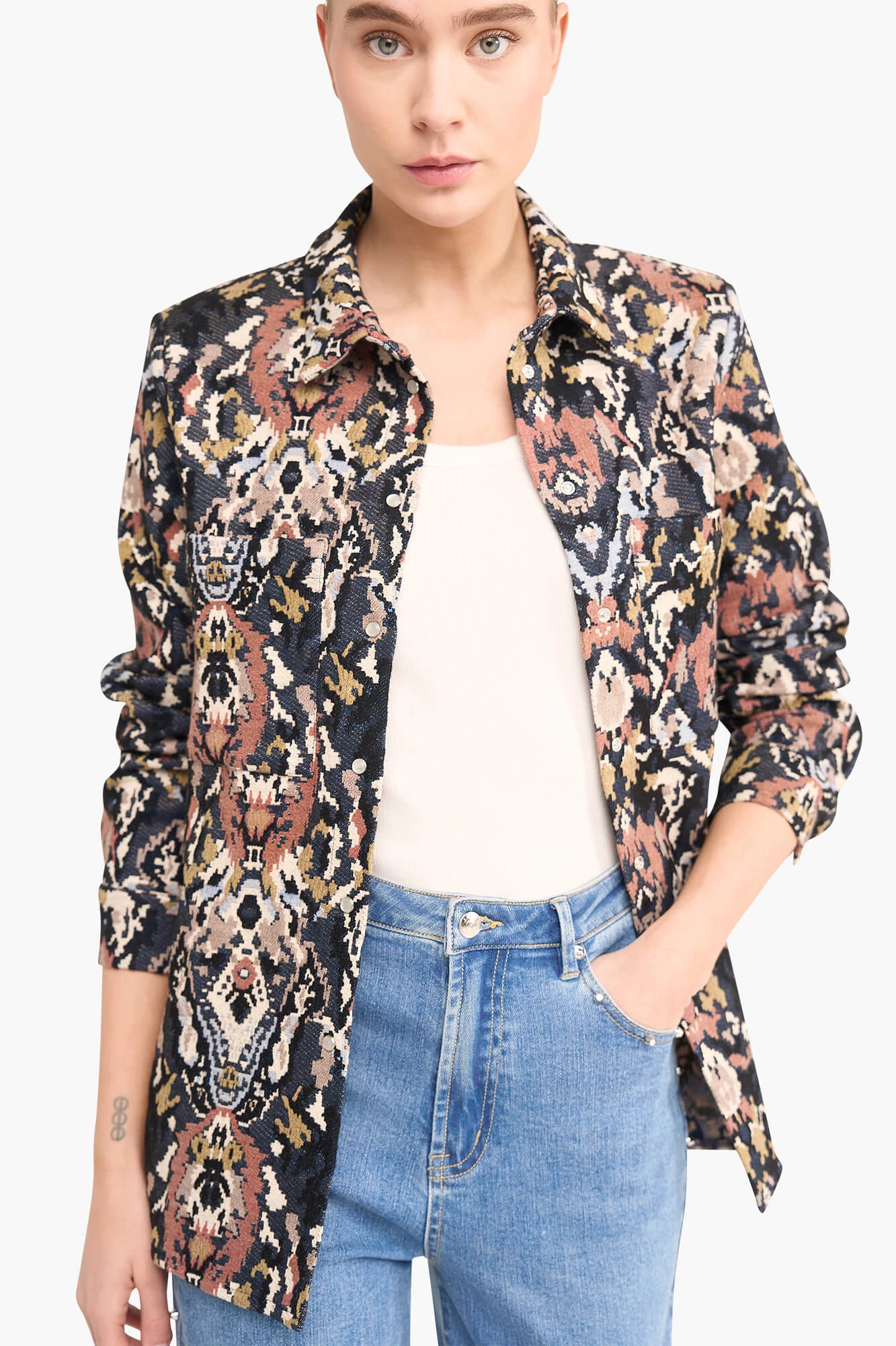 Blouse Dames Jacquard Shane Roze