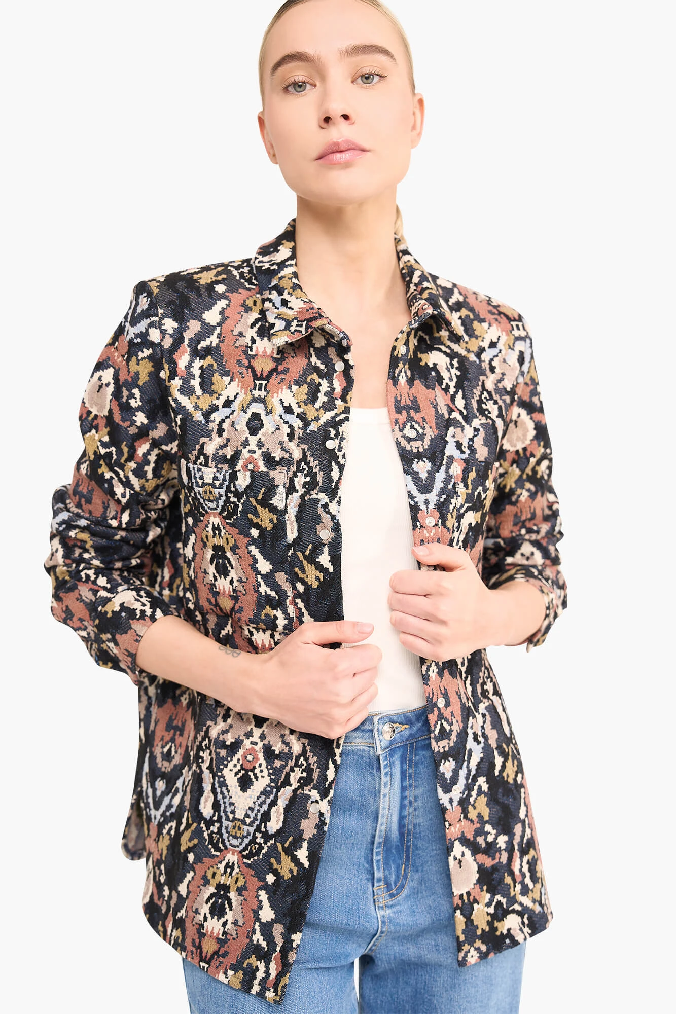 Blouse Dames Jacquard Shane Roze