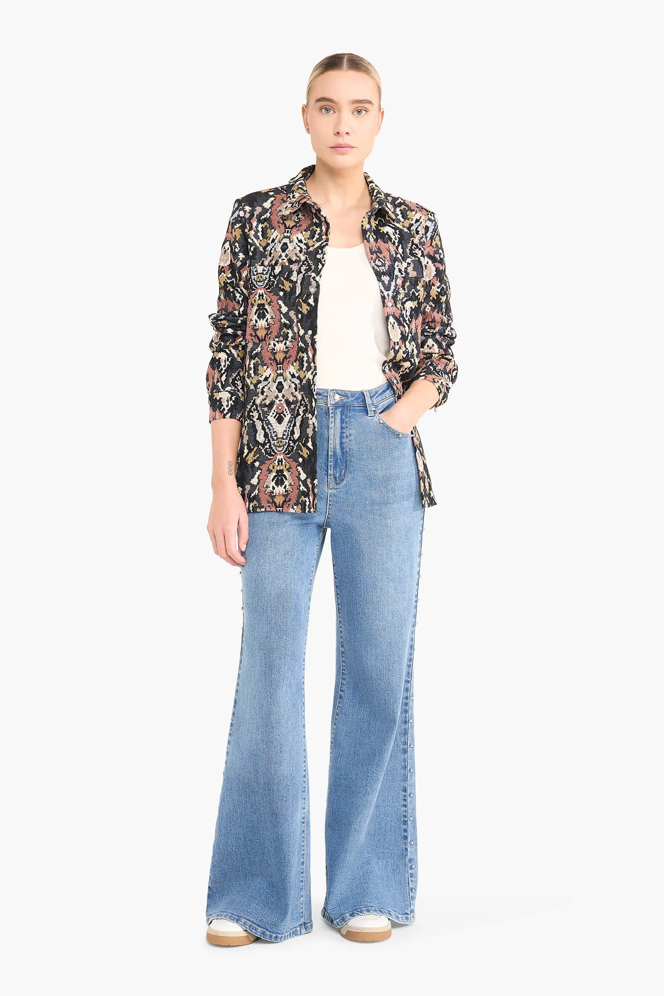 Blouse Dames Jacquard Shane Roze