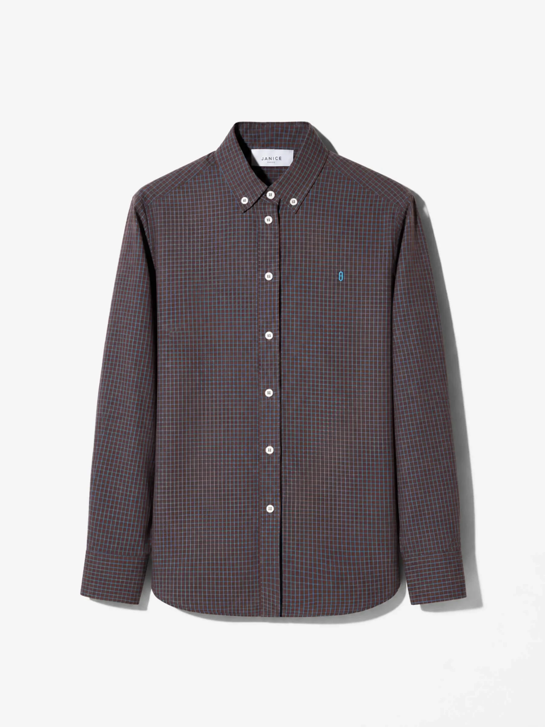 Blouse Dames Katoen Ruit Clint Bruin