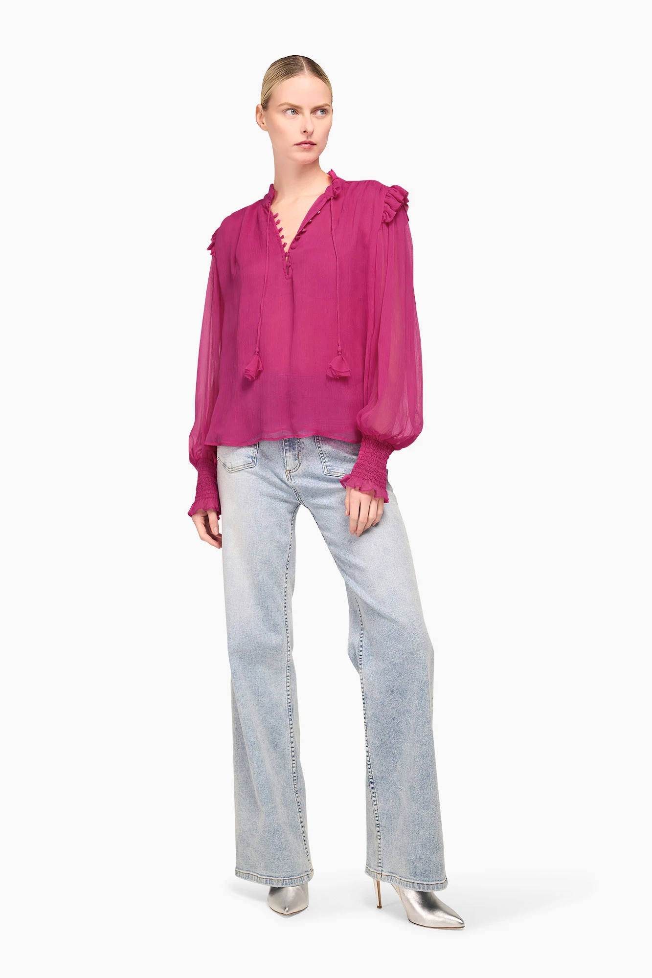 Blouse Dames Brent Roze