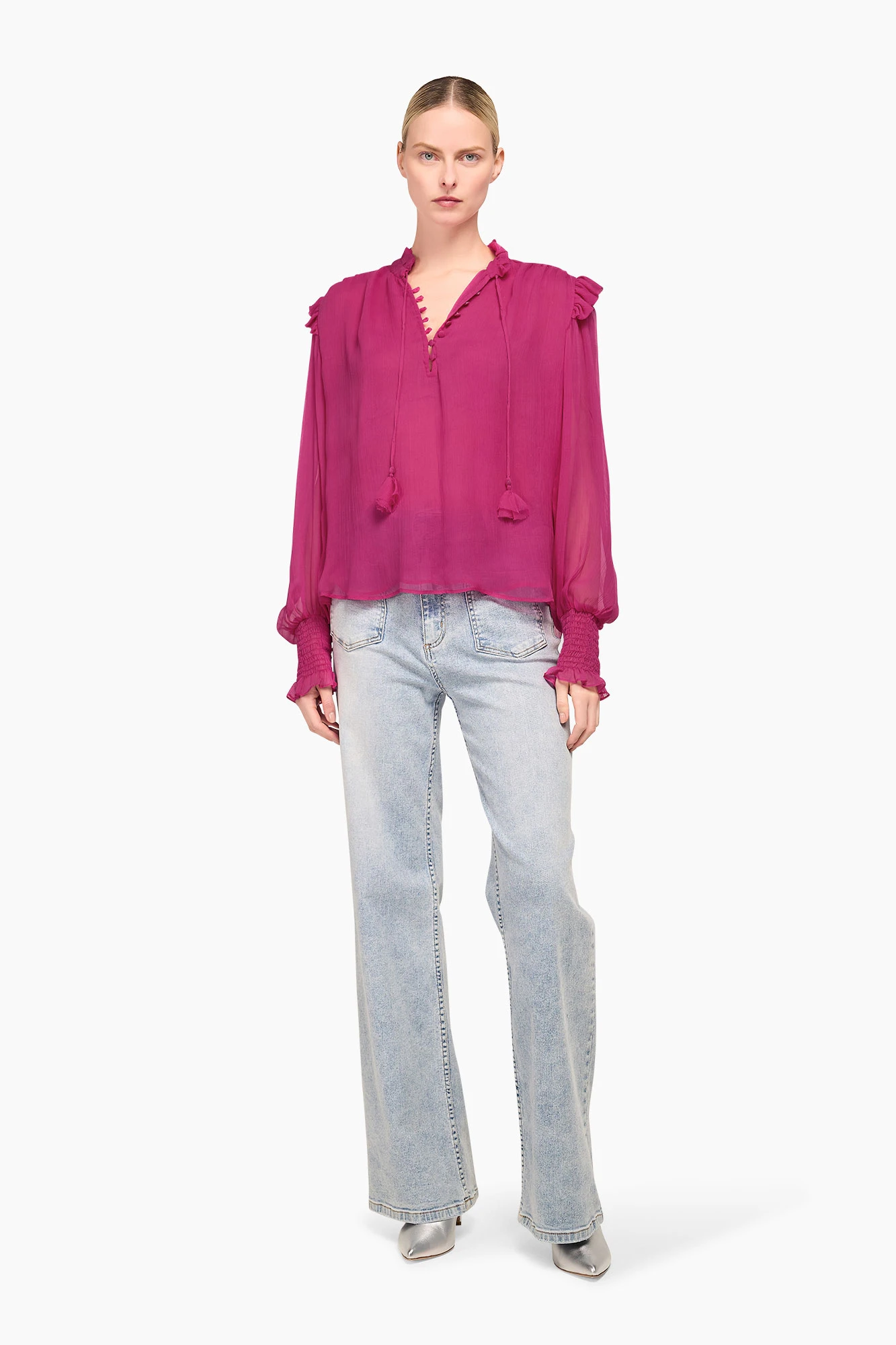 Blouse Dames Brent Roze