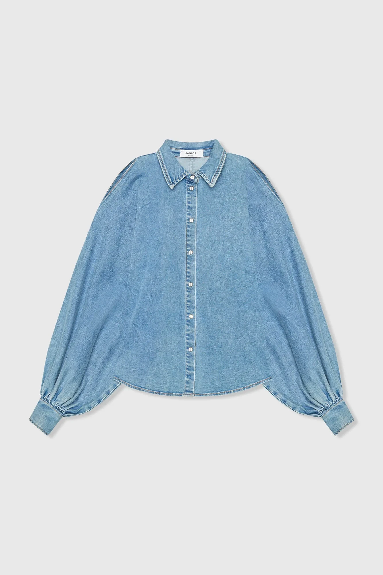 Damenbluse mit weiten Puffärmeln, Farbe: Stone 786