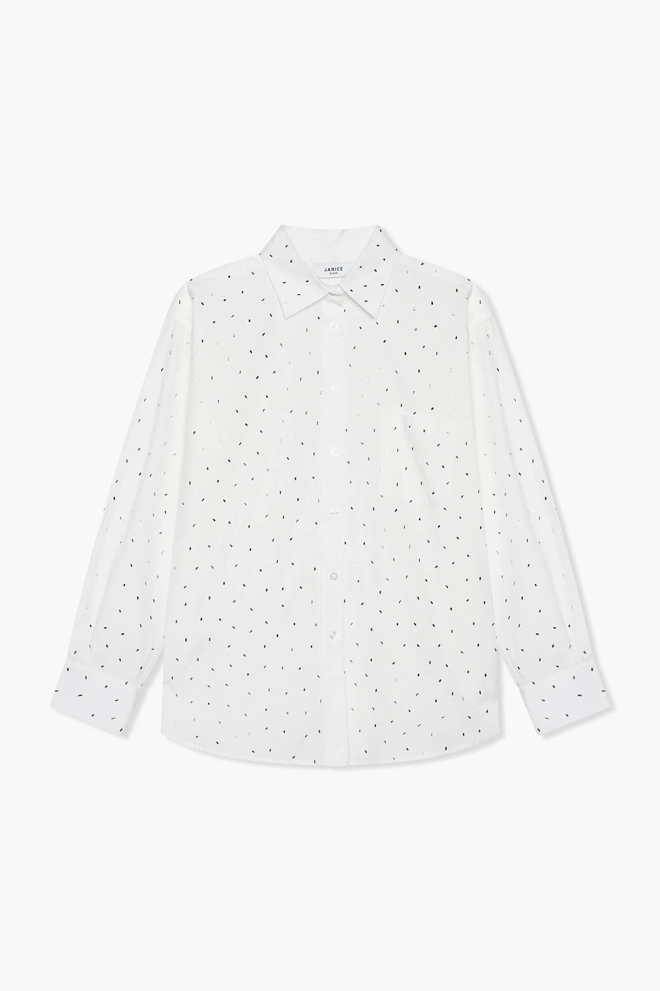 Katoenen Blouse Dames Steentjes Kygo Wit