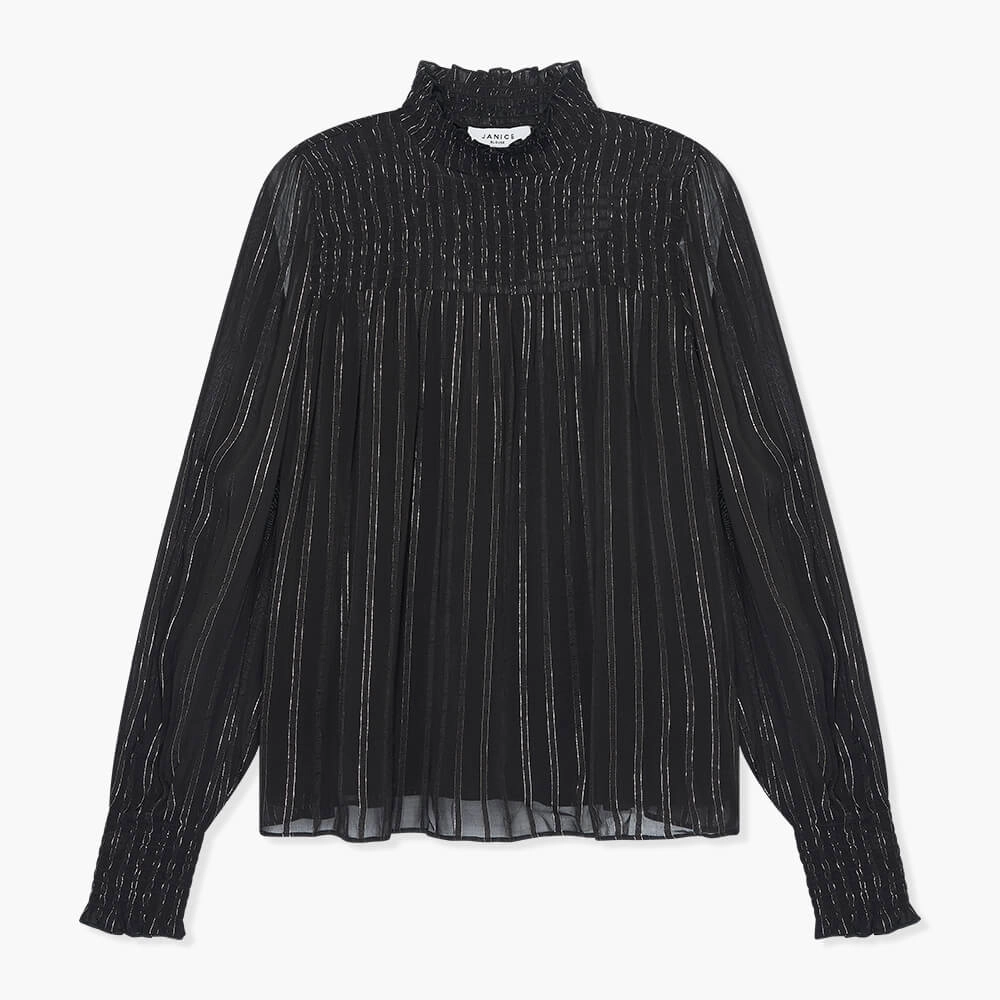 Blouse Dames Lurex Smog Hardy Zwart