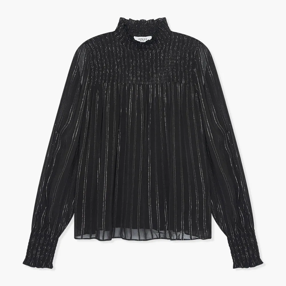 Blouse Dames Lurex Smog Hardy Zwart